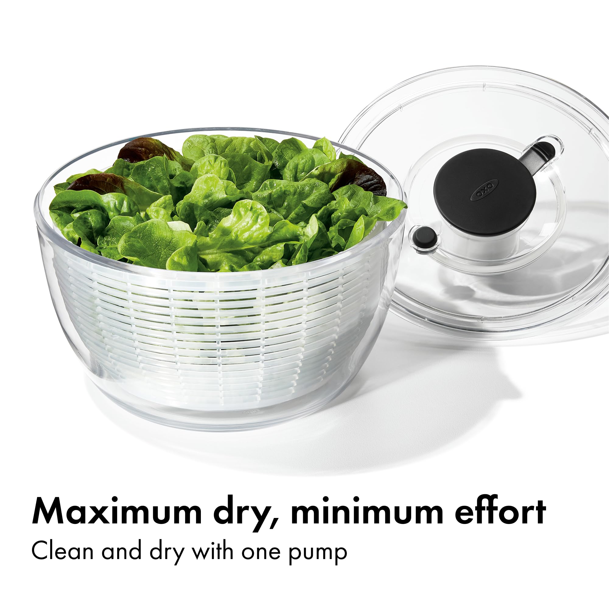 OXO Good Grips 6.22 Qt Salad Spinner, Vegetable Washer with Bowl & Strainer thumbnail
