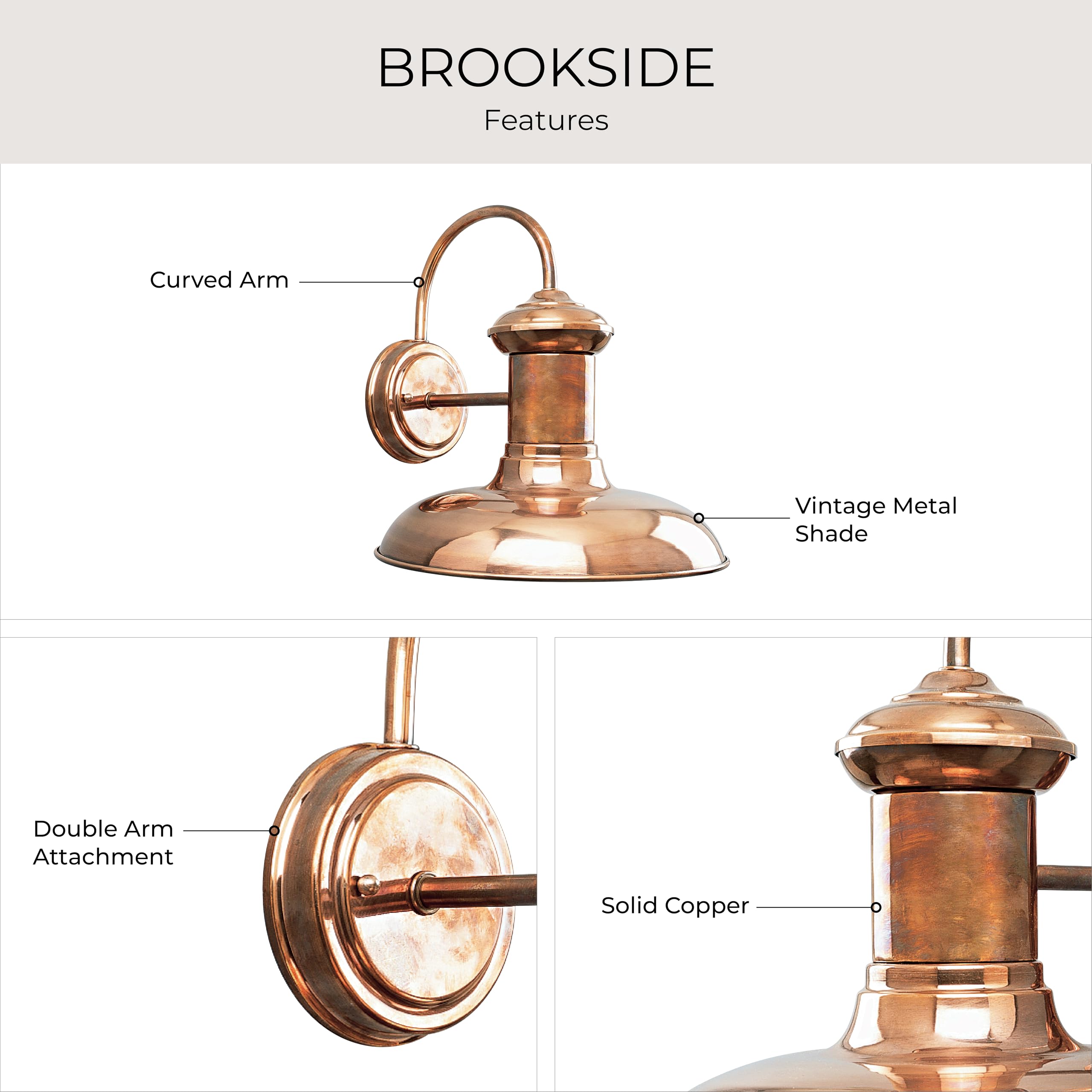 Progress Lighting Brookside Outdoor Wall Light, Copper thumbnail