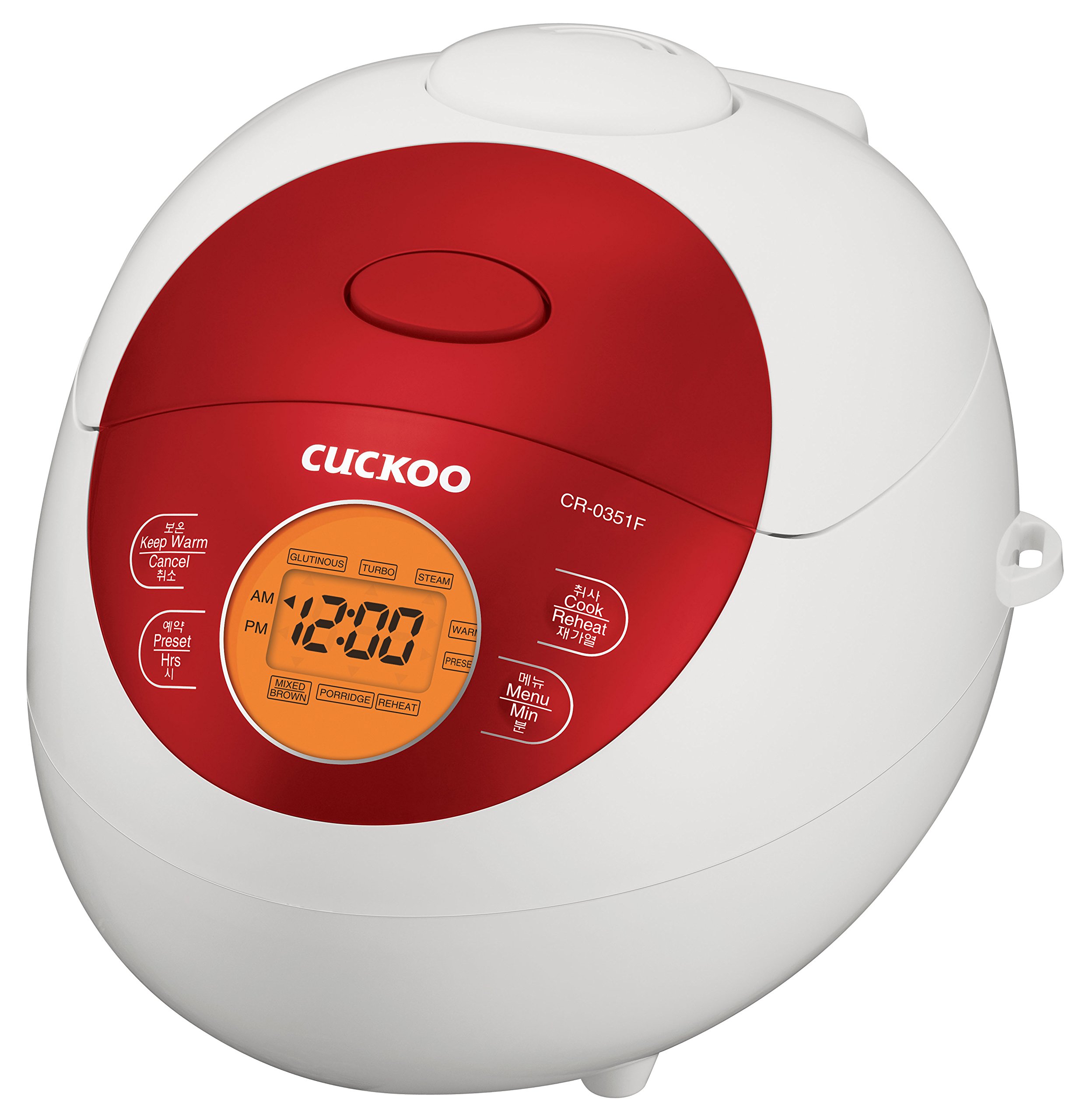 CUCKOO Micom Fuzzy Logic Rice Cooker, 6-Cup Cooked, Red, CR-0351FR thumbnail