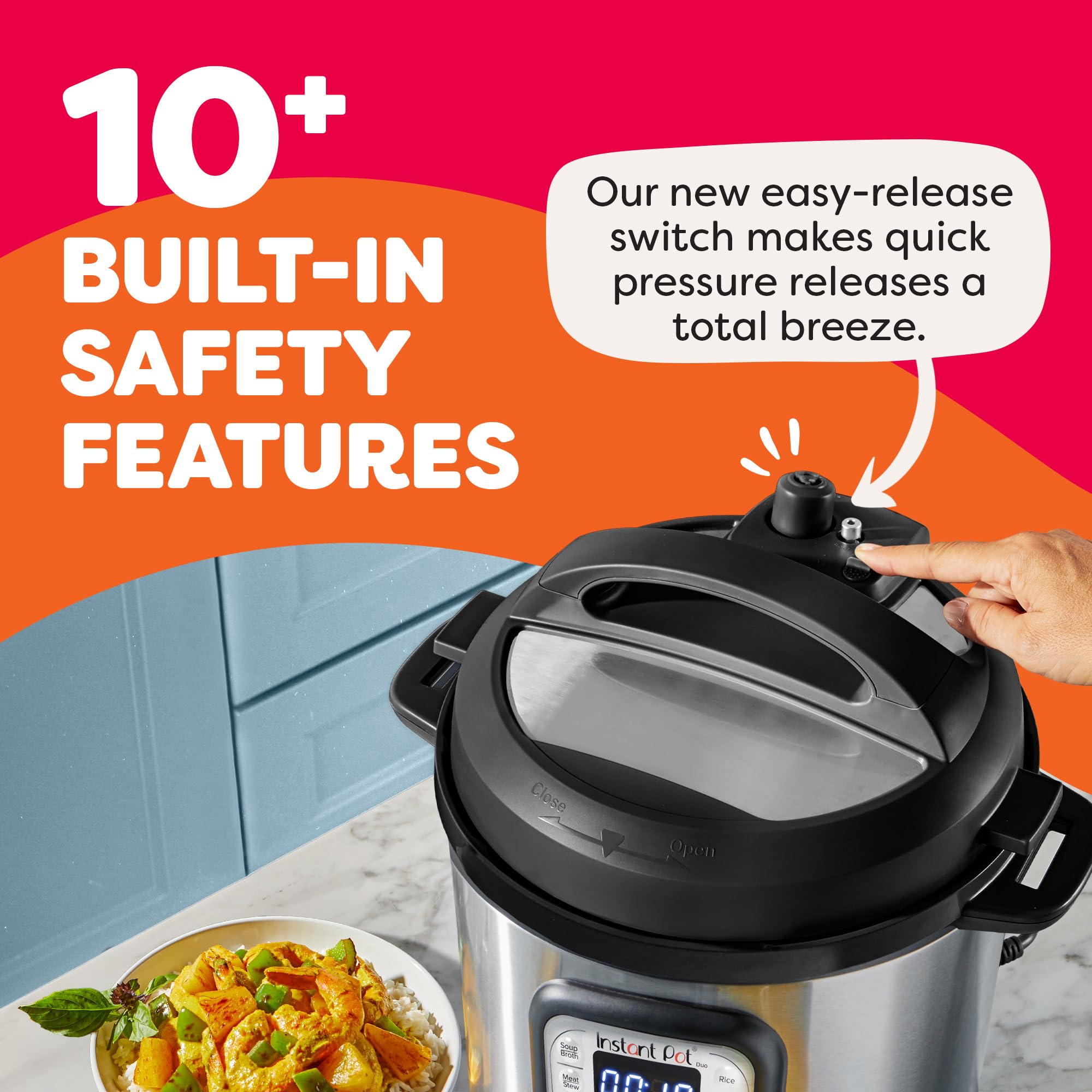 Instant Pot Duo 6 Qt 7-in-1 Electric Pressure Cooker, Stainless Steel thumbnail