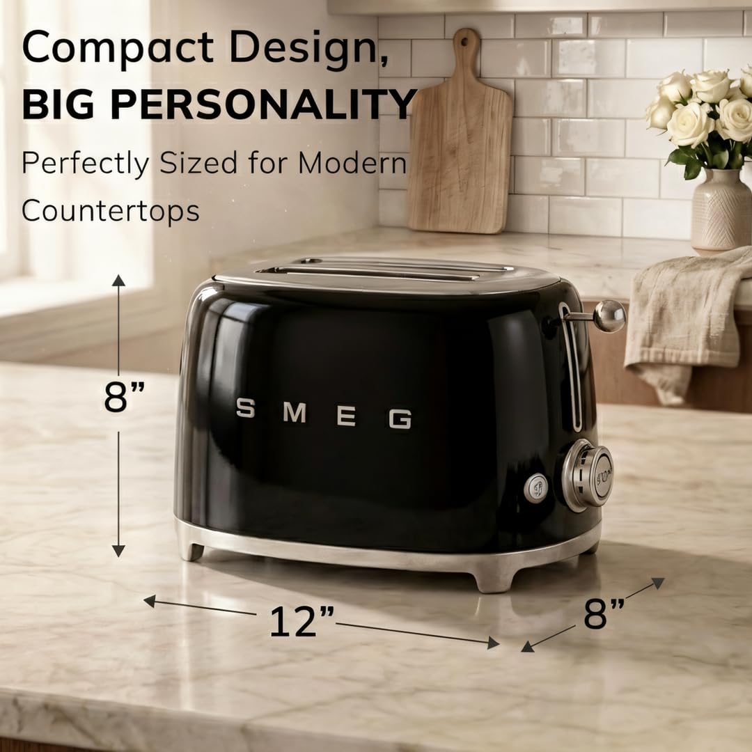 SMEG TSF01 2-Slice Toaster-50’s Retro Style- (Black) thumbnail