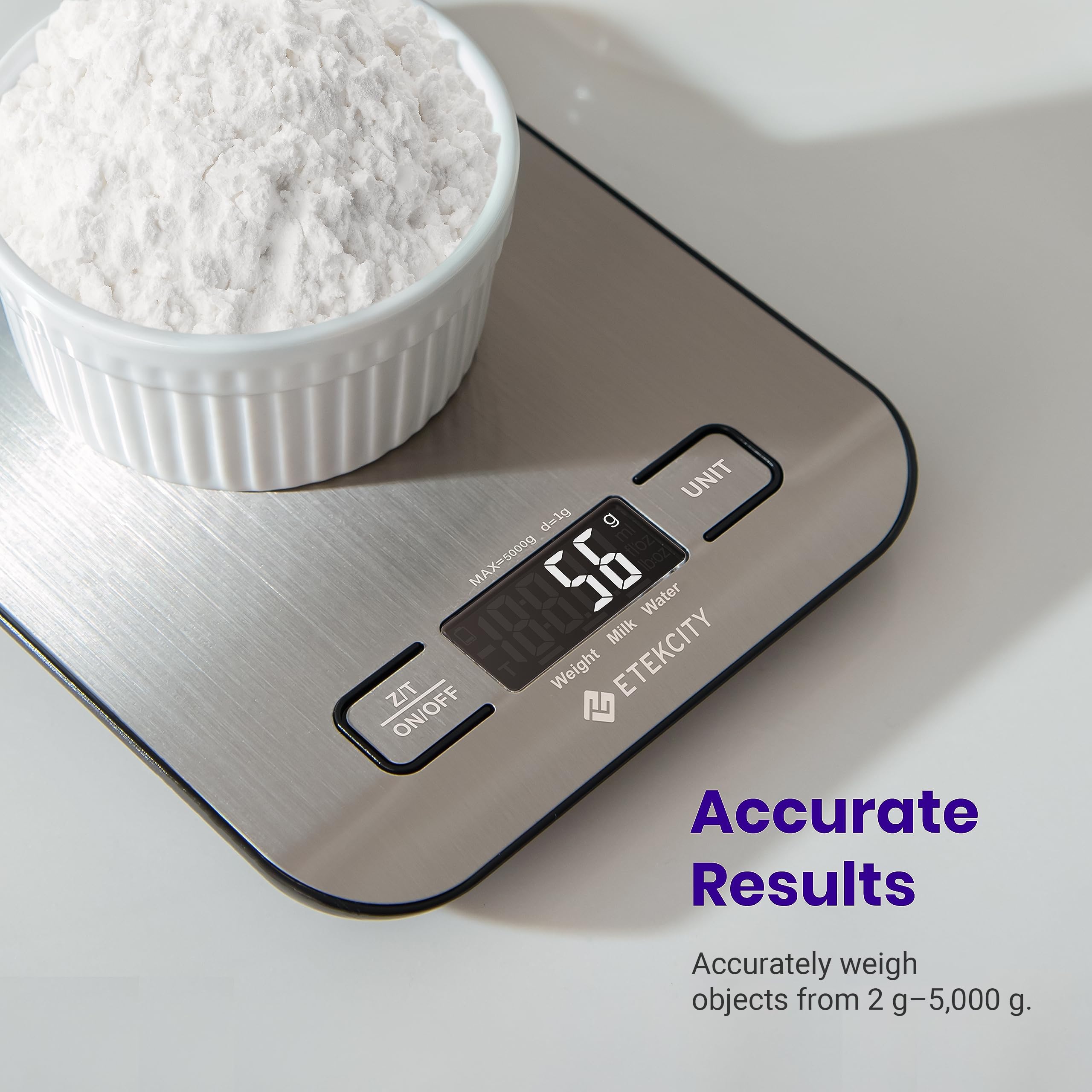 Etekcity Food Kitchen Scale, Digital Grams and Ounces, 11lb thumbnail