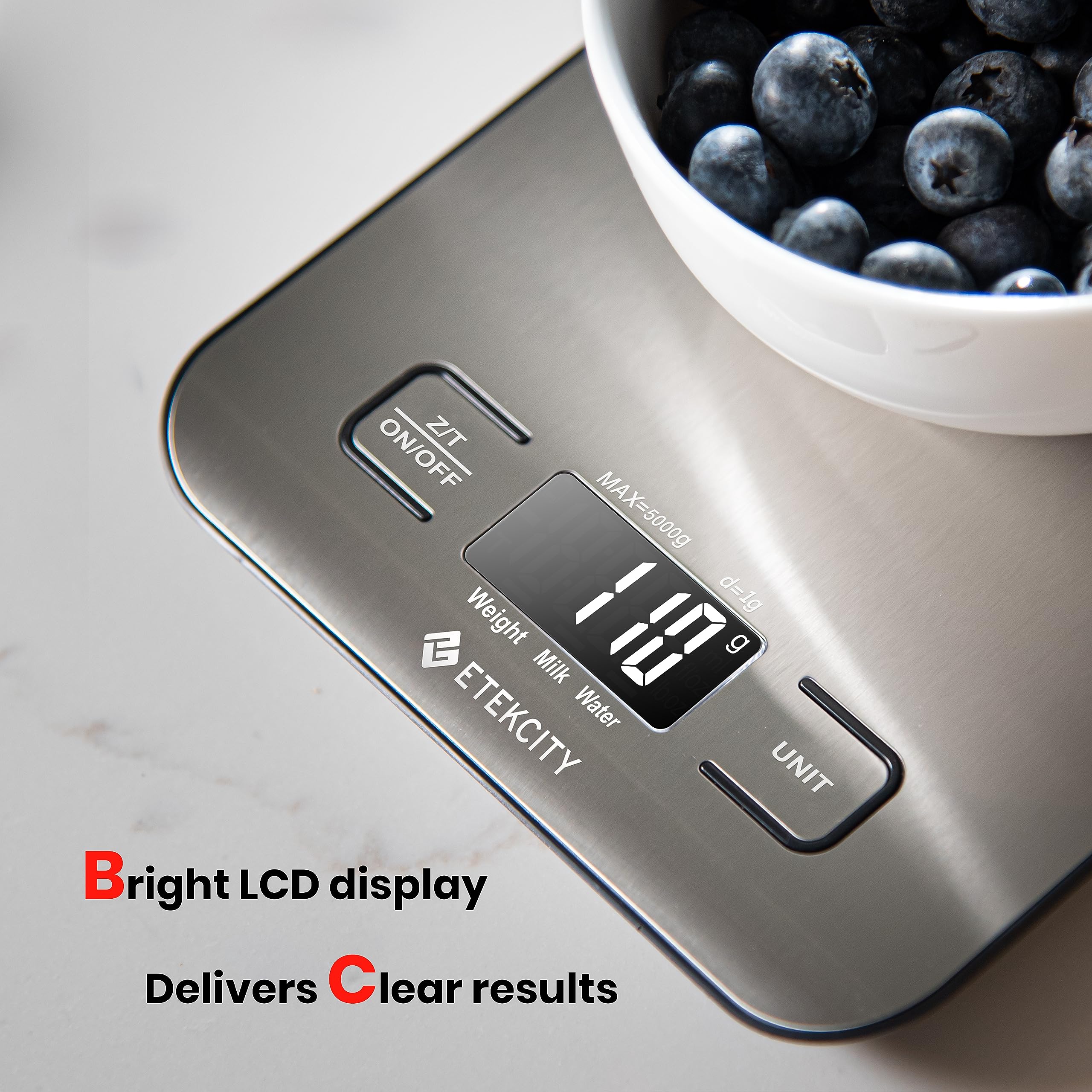 Etekcity Food Kitchen Scale, Digital Grams and Ounces, 11lb thumbnail
