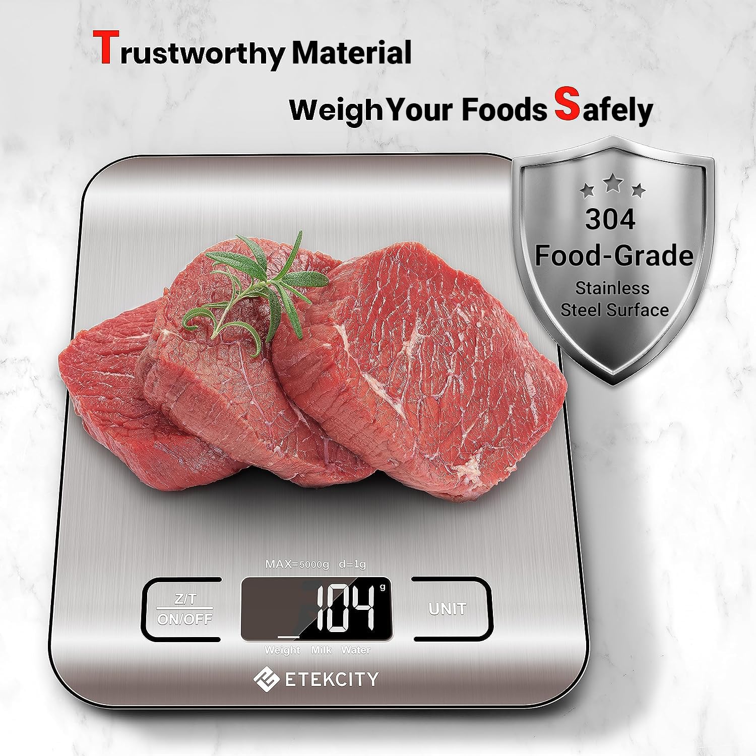 Etekcity Food Kitchen Scale, Digital Grams and Ounces, 11lb thumbnail