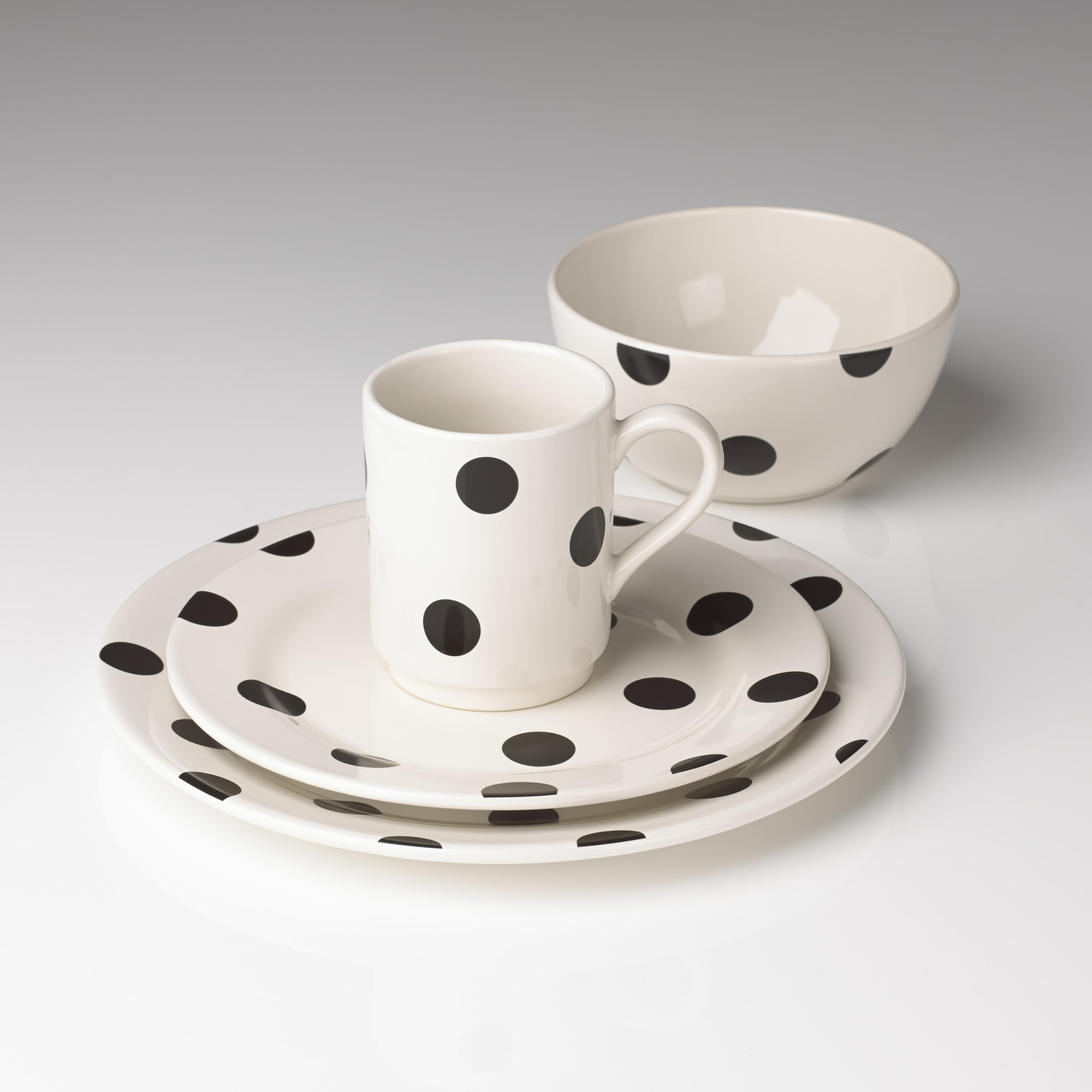 kate spade new york Deco Dot Stoneware 12-Piece Dinnerware Set for 4 thumbnail