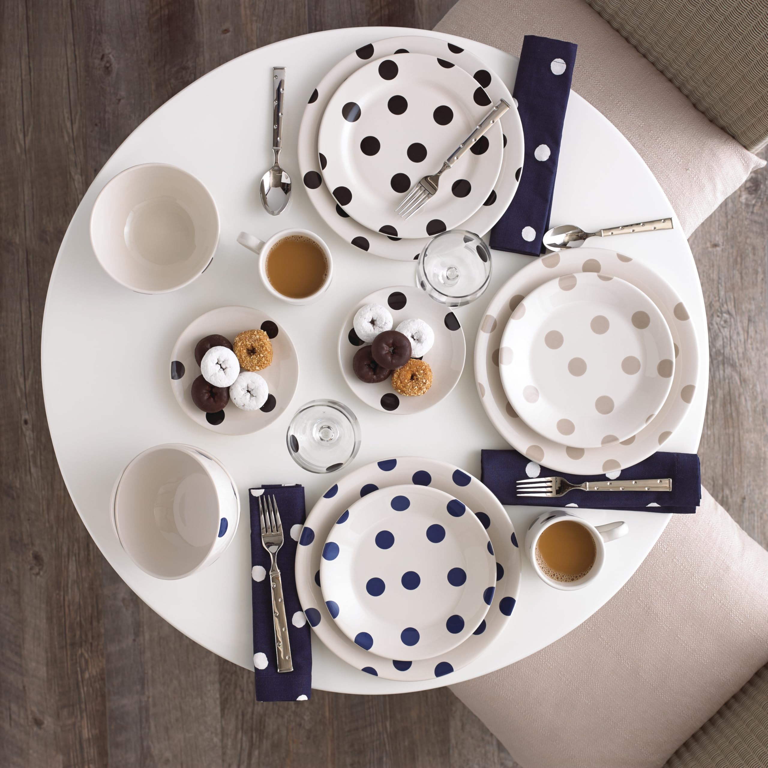 kate spade new york Deco Dot Stoneware 12-Piece Dinnerware Set for 4 thumbnail