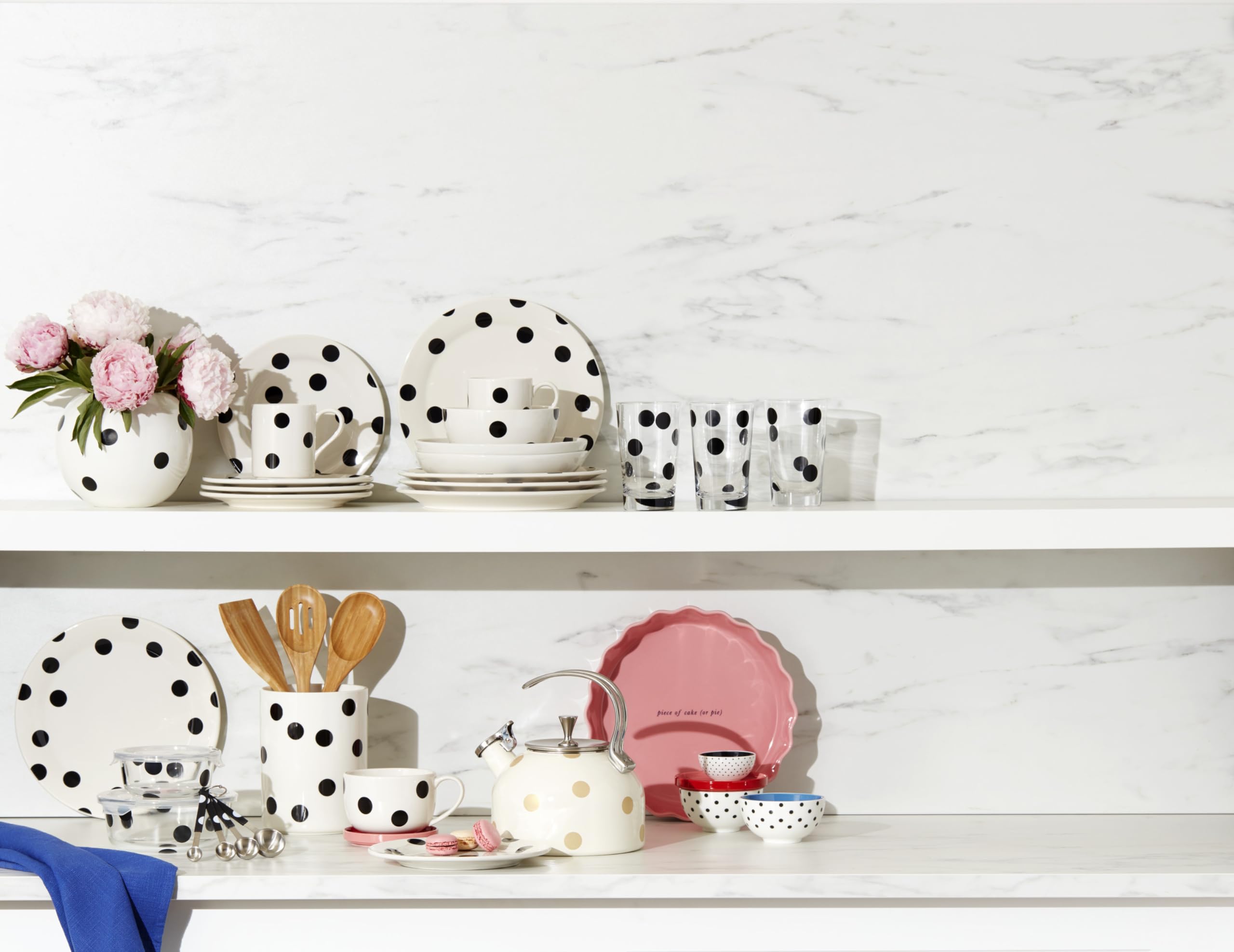 kate spade new york Deco Dot Stoneware 12-Piece Dinnerware Set for 4 thumbnail