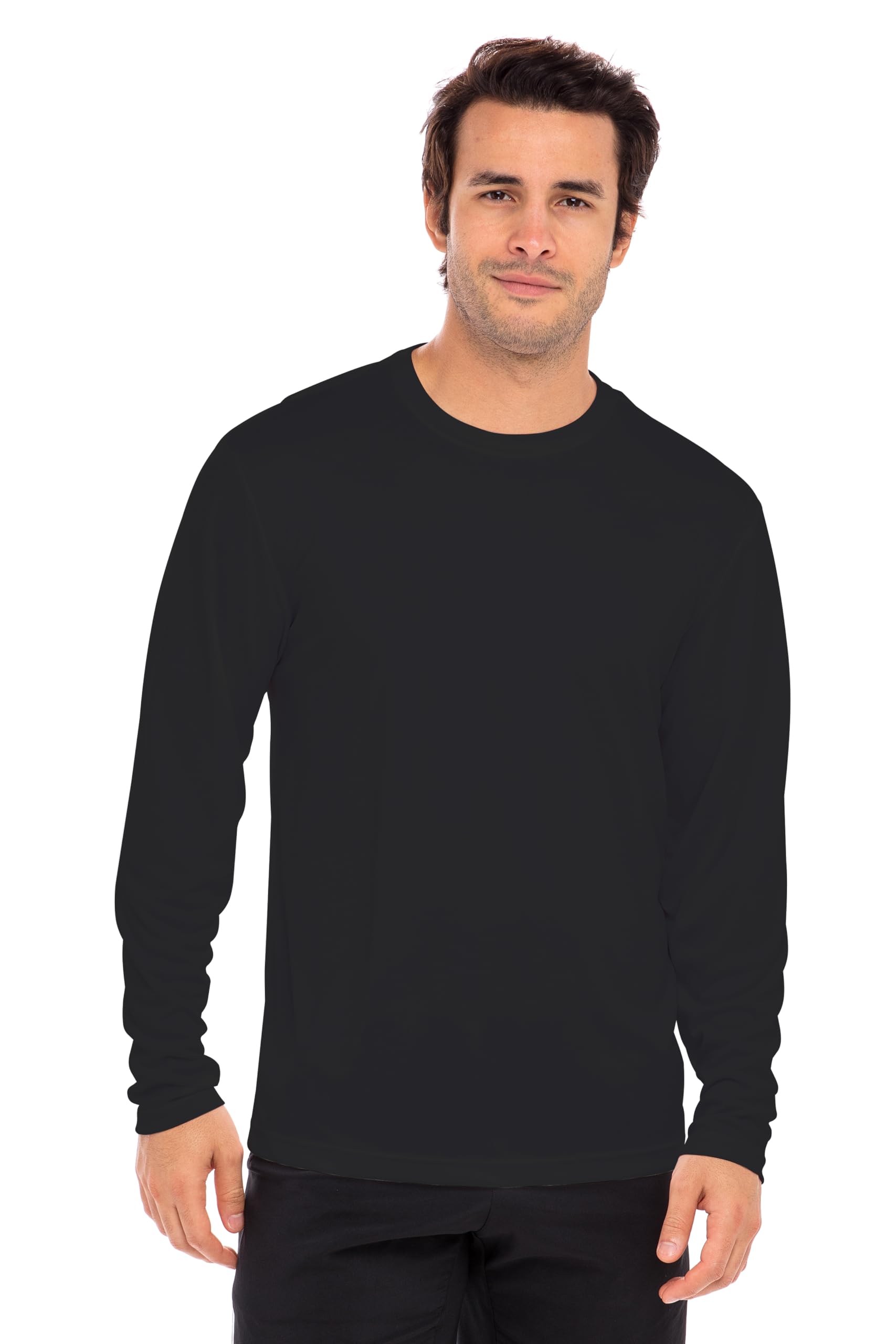 Men's Long Sleeve Moisture Wicking Athletic Shirts, Dry Fit Long Sleeve UV Protection Shirts Men for Workout, Running, Hiking thumbnail
