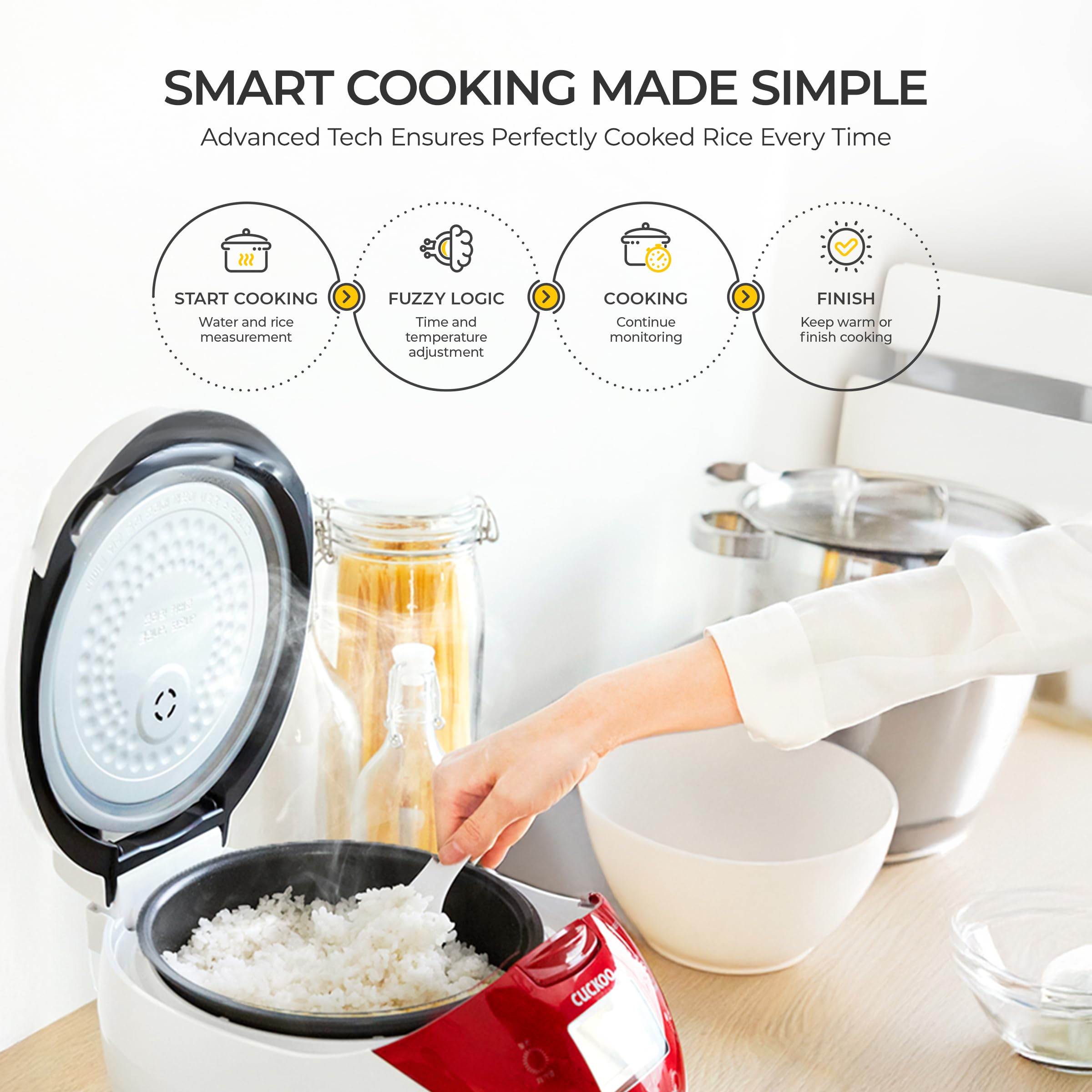 CUCKOO Micom Rice Cooker 6 Cup Uncooked / 12 Cup Cooked, Fuzzy Logic Rice Maker with Delay Timer & Keep Warm Setting, Versatile Food Steamer for Cooking, Non-Stick Inner Pot, Red (CR-0655F) thumbnail