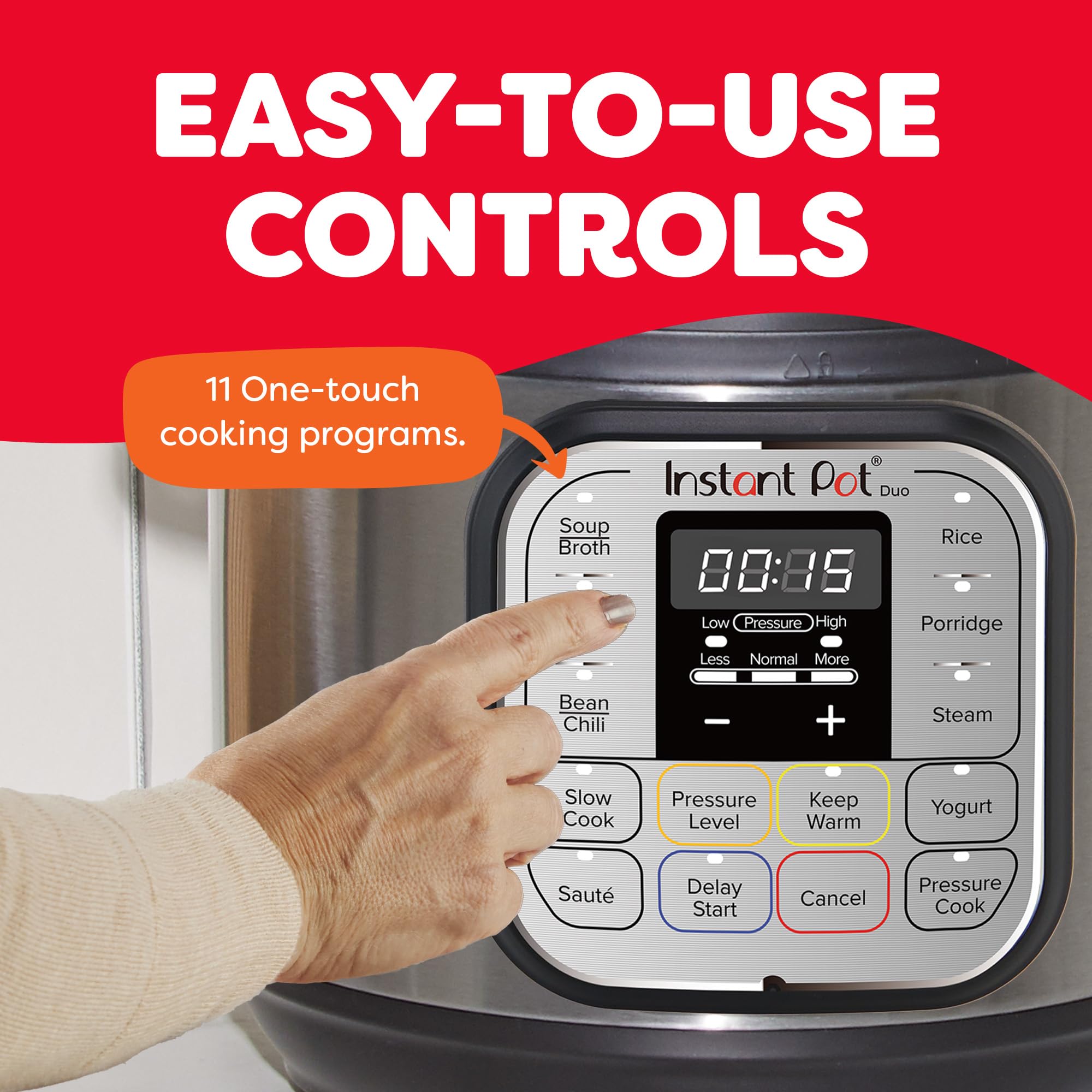 Instant Pot Duo 7-in-1 Mini Electric Pressure Cooker, Slow Rice Cooker, Steamer, Sauté, Yogurt Maker, Warmer & Sterilizer, Includes Free App with over 1900 Recipes, Stainless Steel, 3 Quart thumbnail