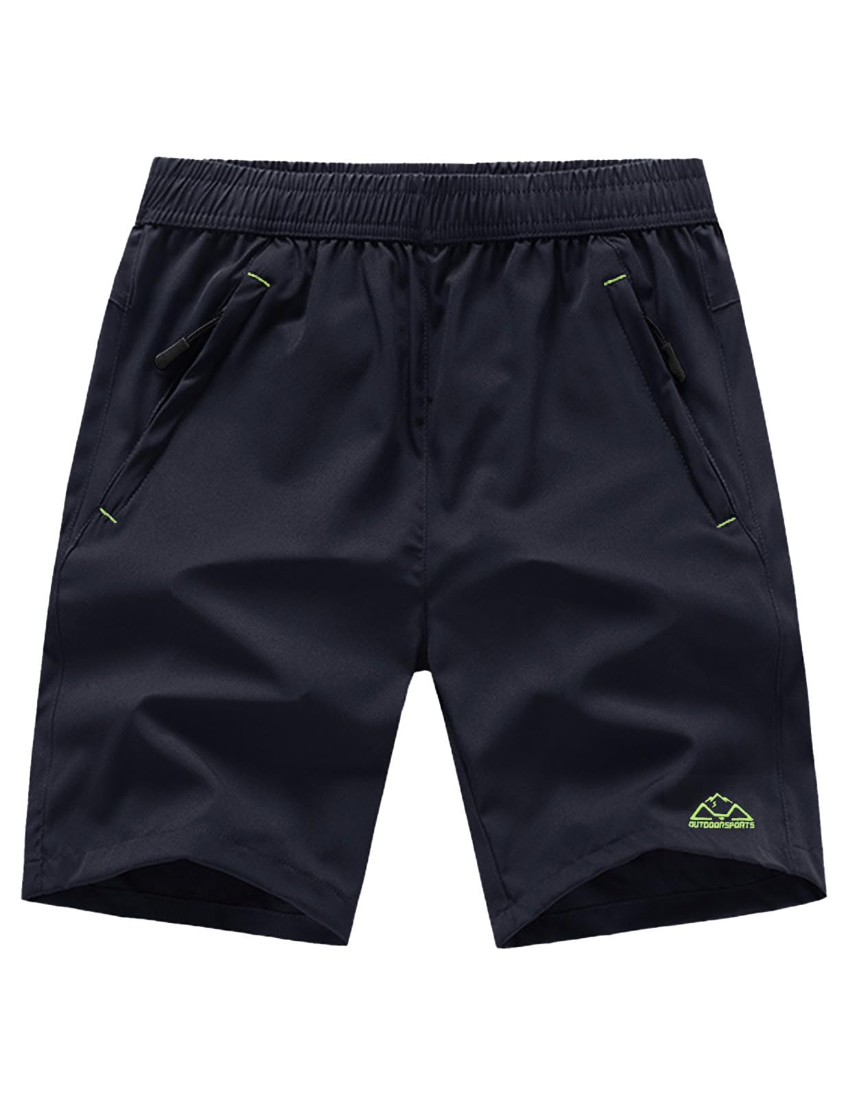 TBMPOY Men's Hiking Shorts Quick Dry Athletic Gym Workout Short with Zipper Pockets