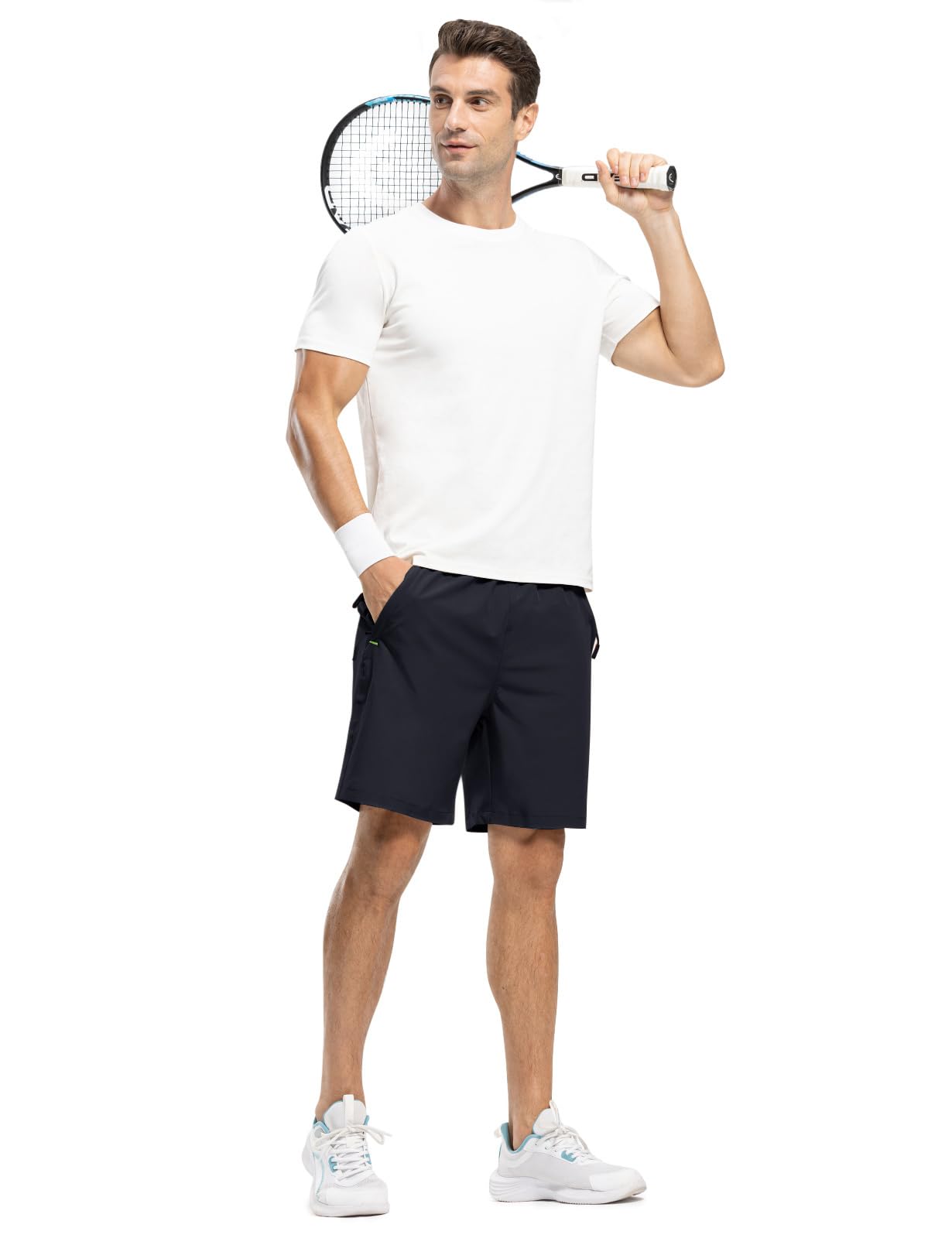 TBMPOY Men's Hiking Shorts Quick Dry Athletic Gym Workout Short with Zipper Pockets thumbnail
