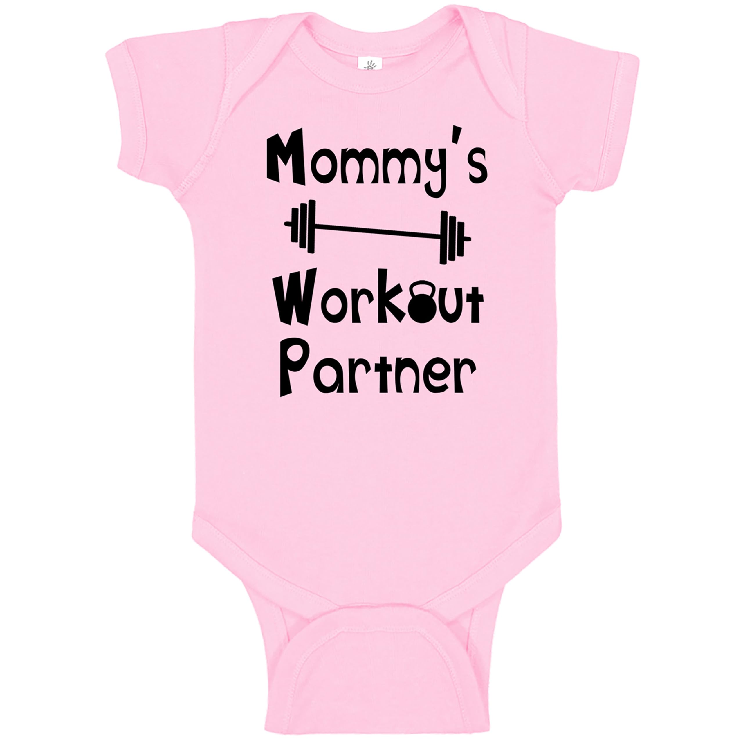 Reaxion Handmade Funny Baby Boy Girl Mommy's or Daddy's Workout Partner Bodysuits Clothes
