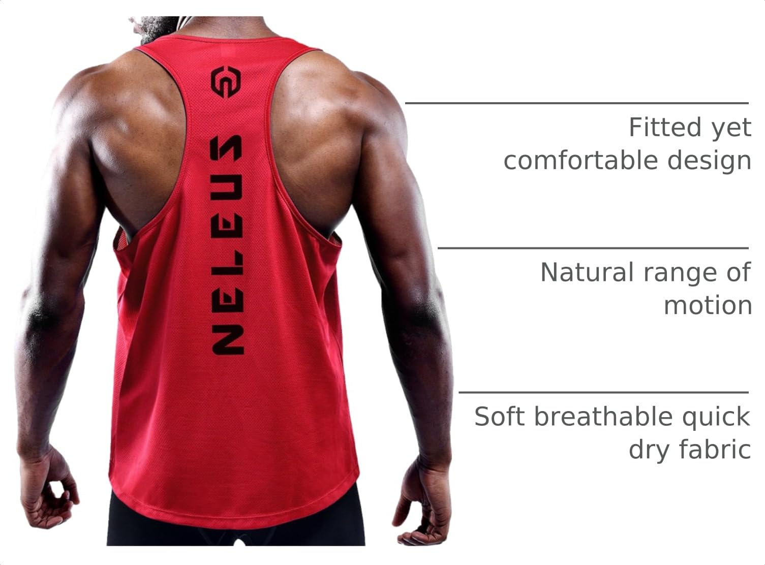 NELEUS Men's Workout Running Tank Top Sleeveless Gym Athletic Shirts thumbnail