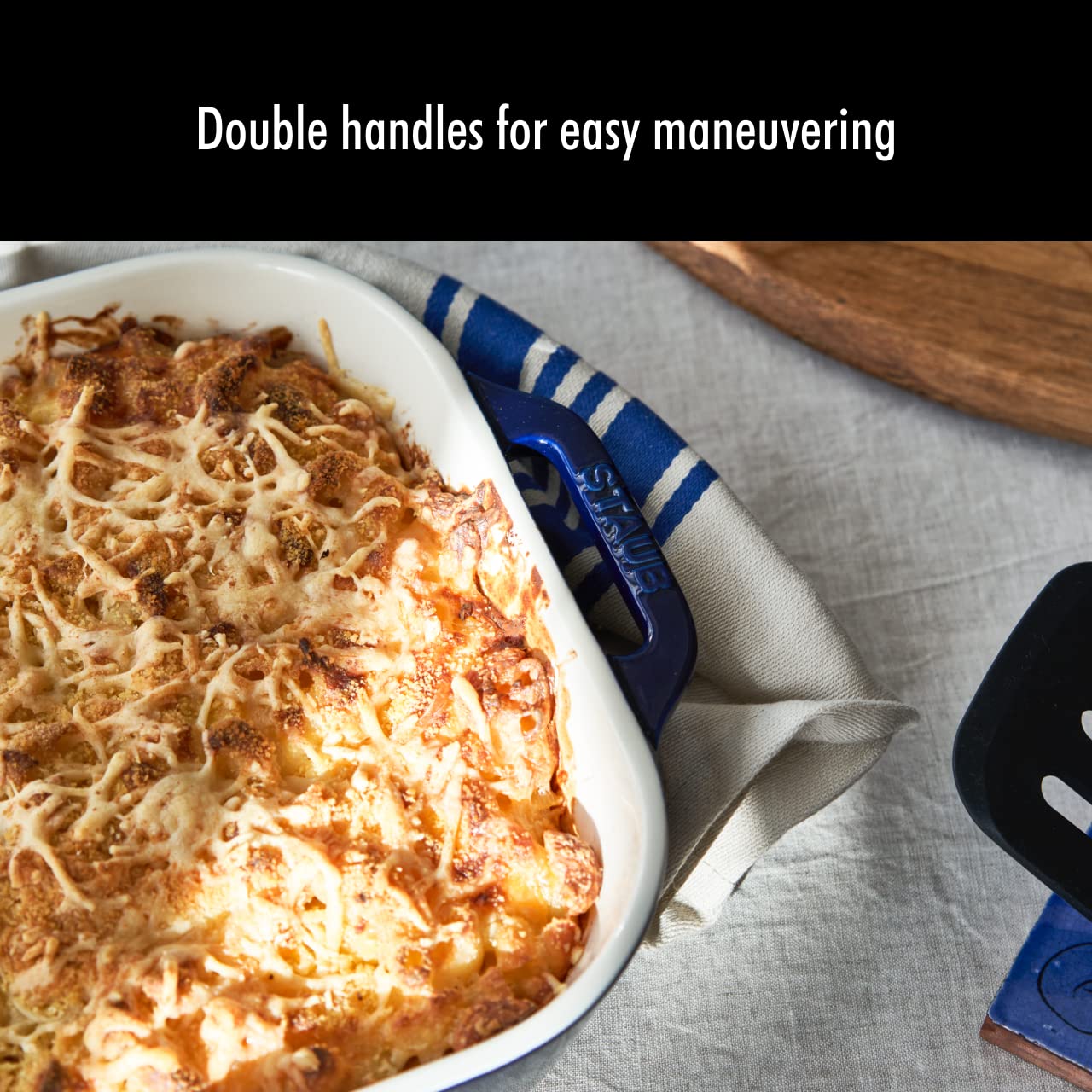 Staub 2-Pc Rectangular Ceramic Baking Dish Set, Oven Safe Up To 570°F, Blue thumbnail