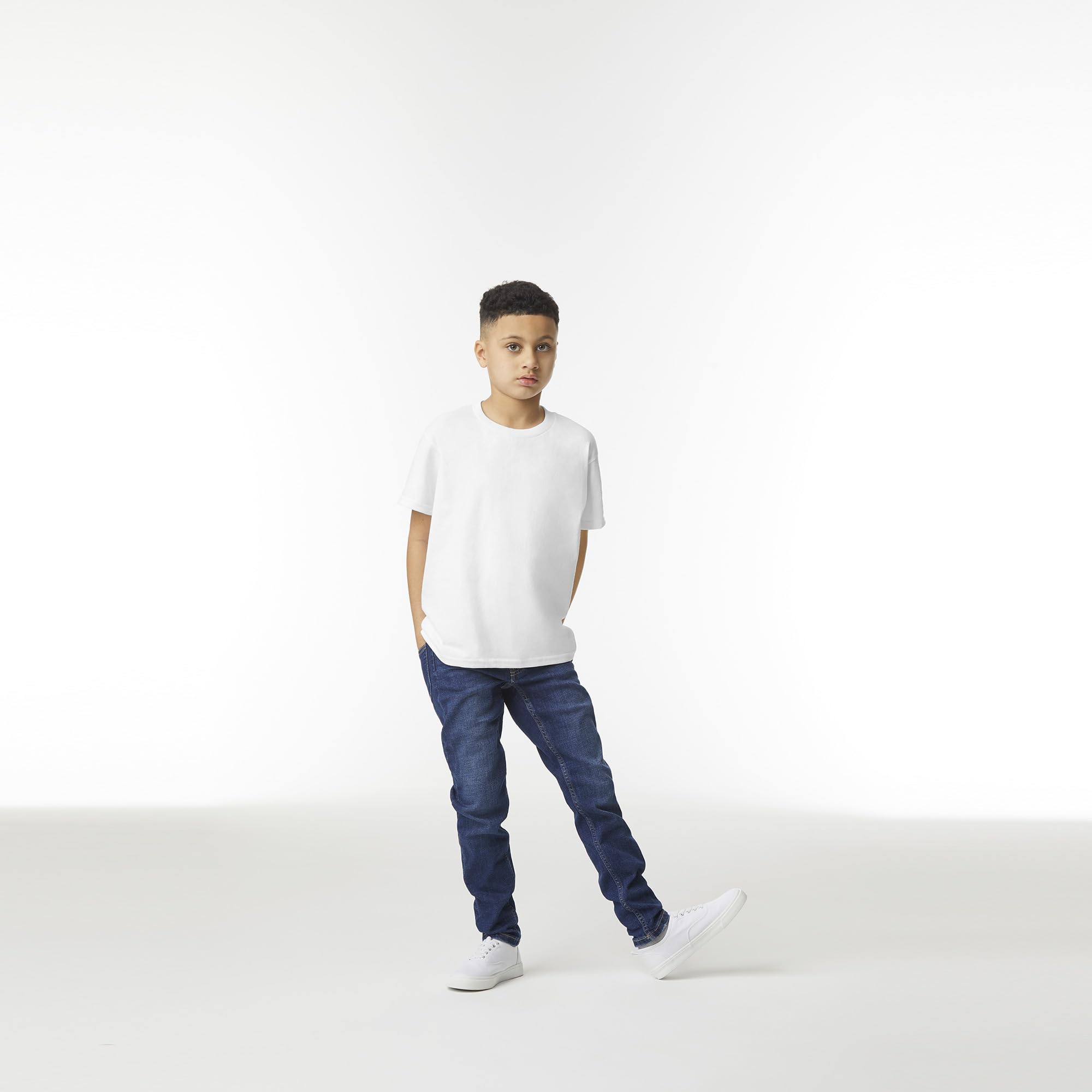 Gildan Unisex-Child Gildan Youth Heavy Cotton T-Shirt, Style G5000b, 2-Pack thumbnail