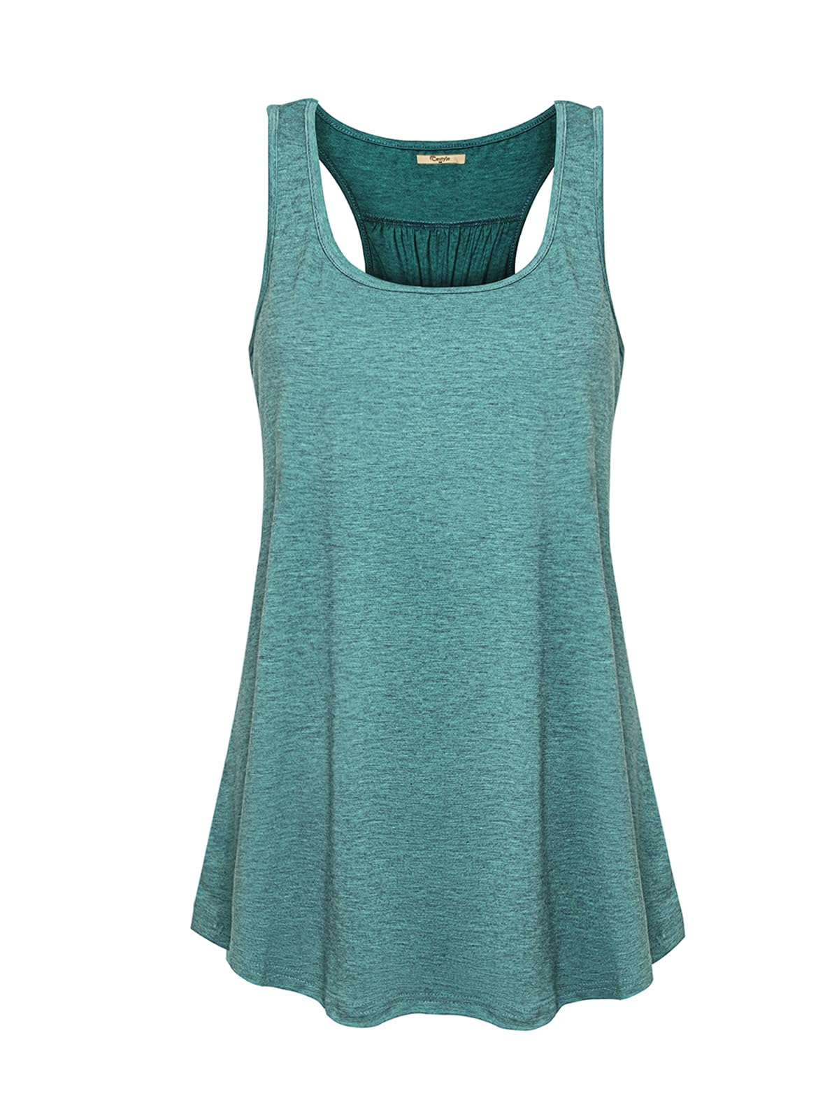 Cestyle Womens Sleeveless Scoop Neck Flowy Loose Fit Workout Shirts Racerback Long Tank Tops