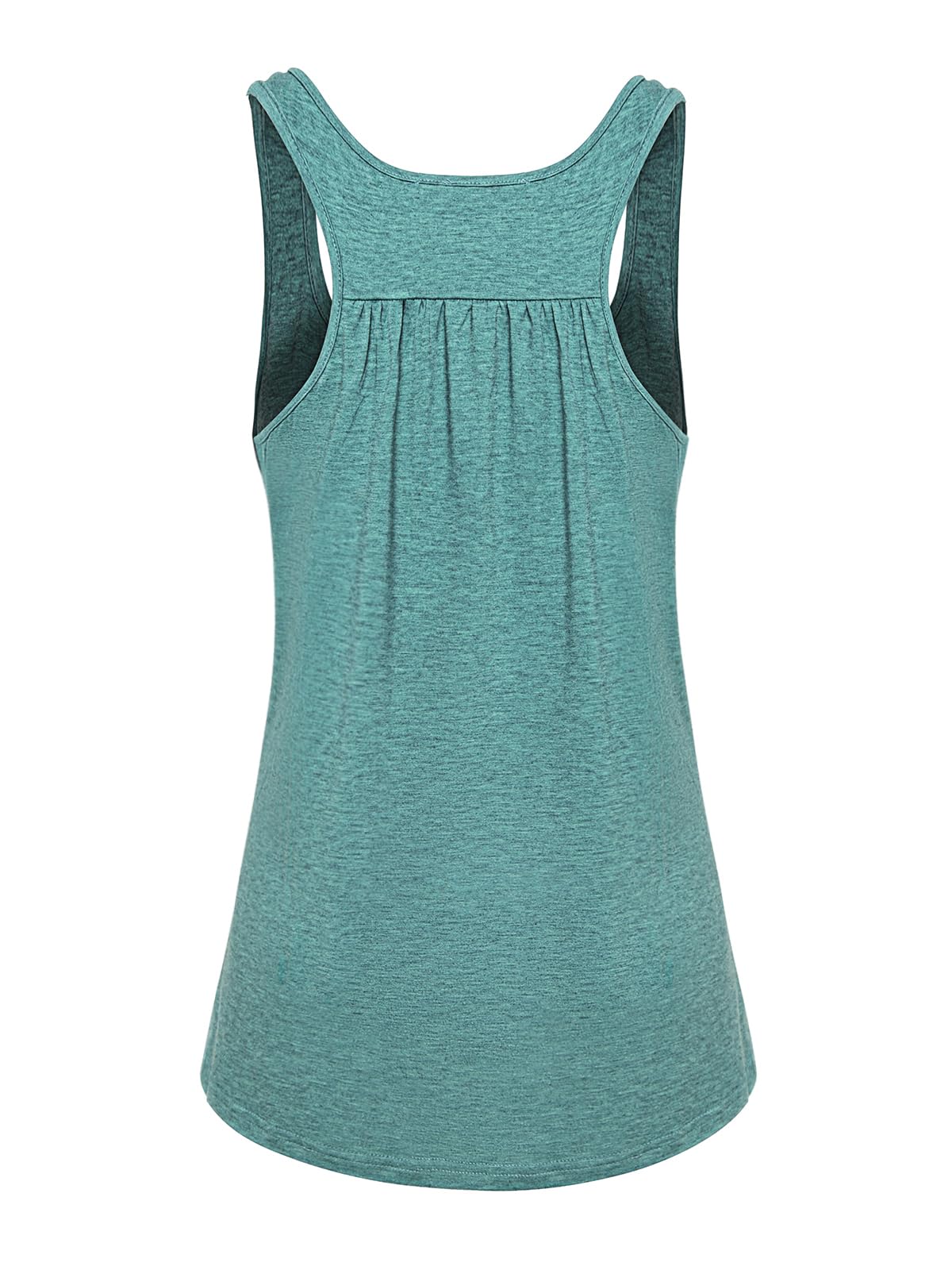 Cestyle Womens Sleeveless Scoop Neck Flowy Loose Fit Workout Shirts Racerback Long Tank Tops thumbnail