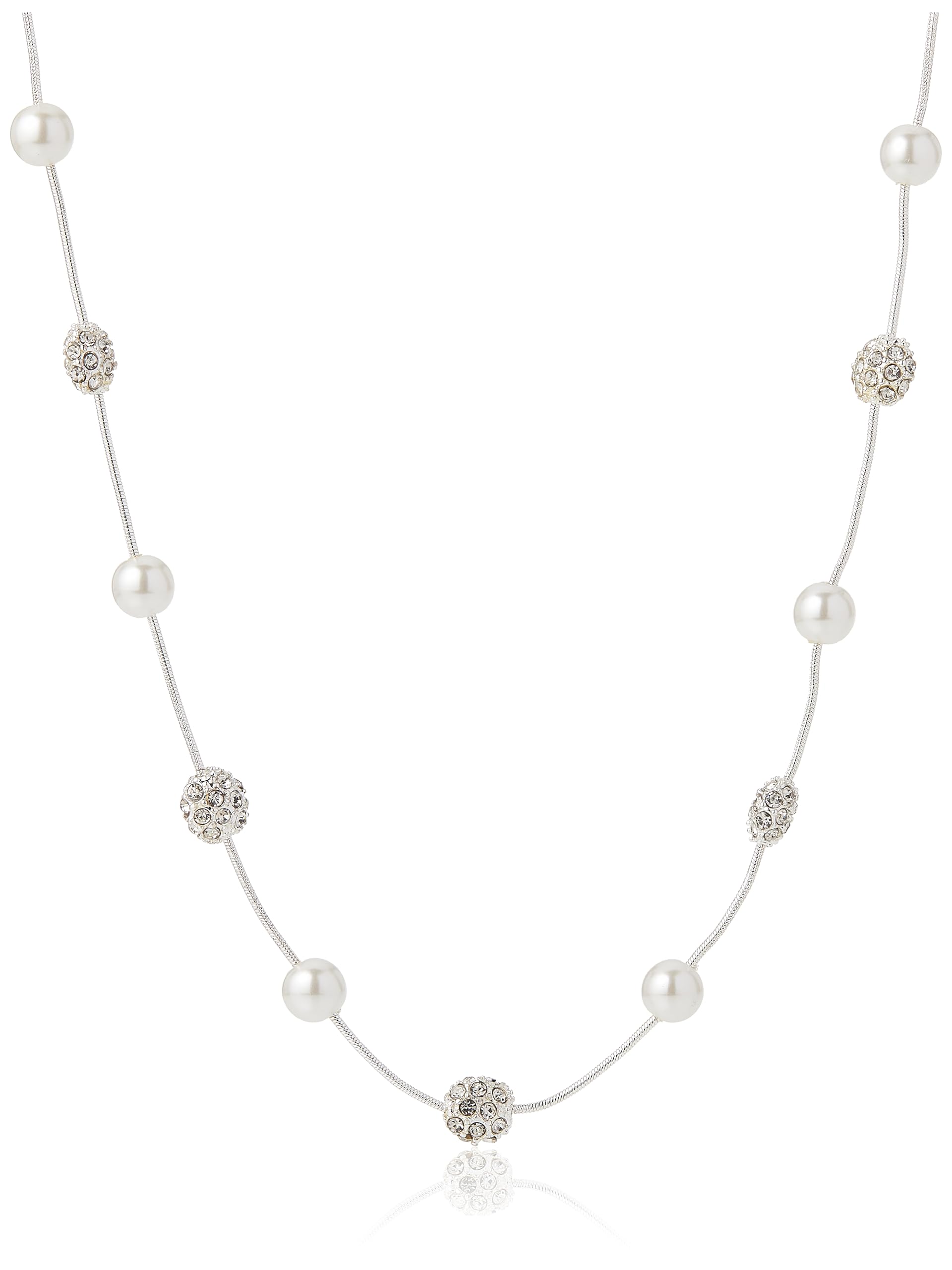 Anne Klein Women's Pearl Collar Necklace, Statement Fashion Jewelry with Pearl Accents and Adjustable Extender for Everyday and Dress Wear thumbnail