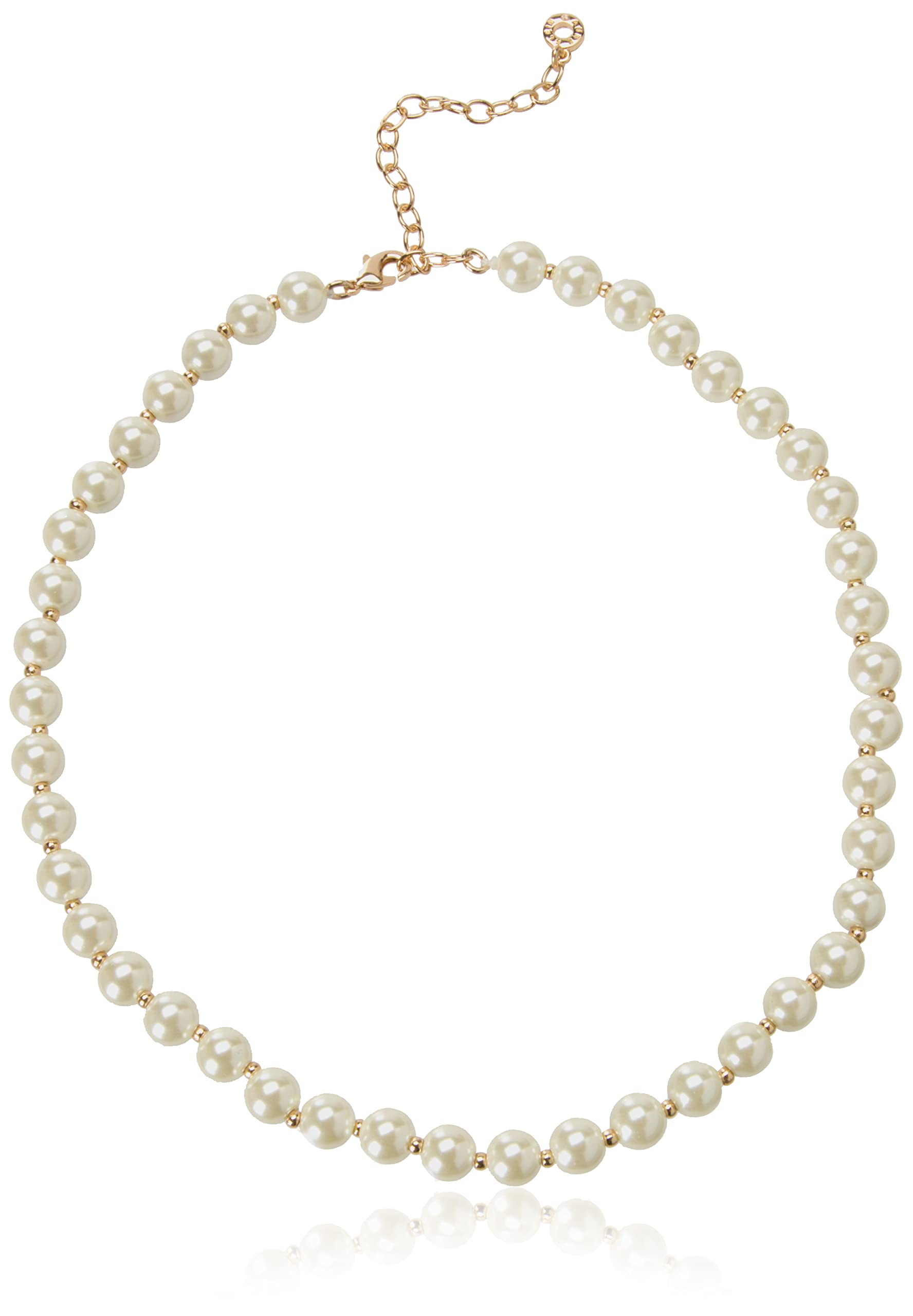 Anne Klein Women's Pearl Collar Necklace, Statement Fashion Jewelry with Pearl Accents and Adjustable Extender for Everyday and Dress Wear thumbnail