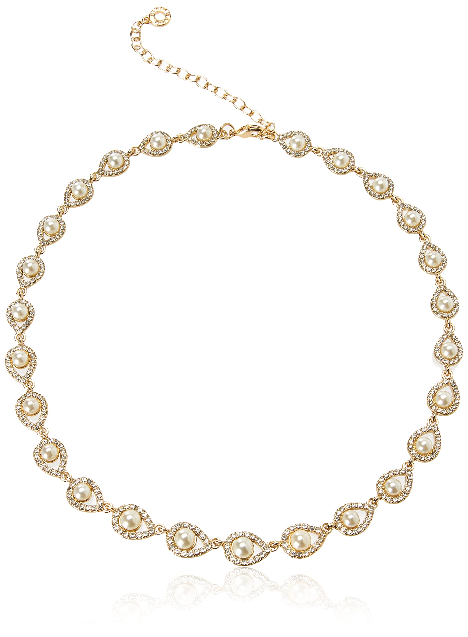 Anne Klein Women's Pearl Collar Necklace, Statement Fashion Jewelry with Pearl Accents and Adjustable Extender for Everyday and Dress Wear thumbnail