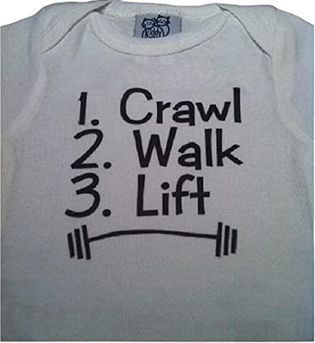 Crawl Walk Lift Unisex Baby Boy Girl Onesie® Infant Bodysuit Gym | Custom One Piece, Funny, Clothes, Clothing, Shower gift thumbnail
