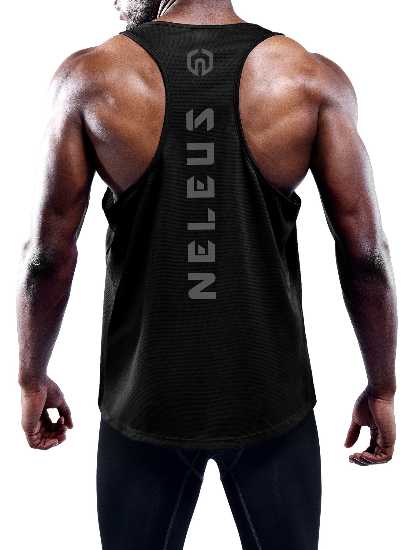 NELEUS Men's 3 Pack Dry Fit Y-Back Muscle Tank Workout Gym Shirt thumbnail
