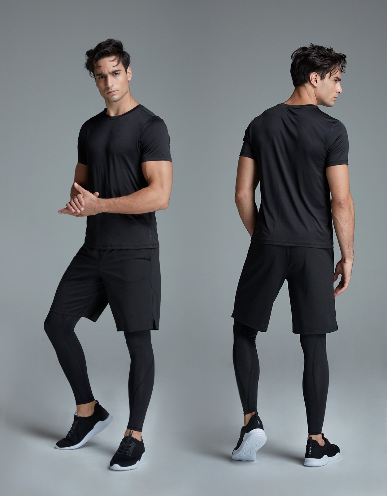 ATHLIO Men's Workout Running Shirts, Sun Protection Quick Dry Athletic Shirts, Short Sleeve Gym T-Shirts thumbnail