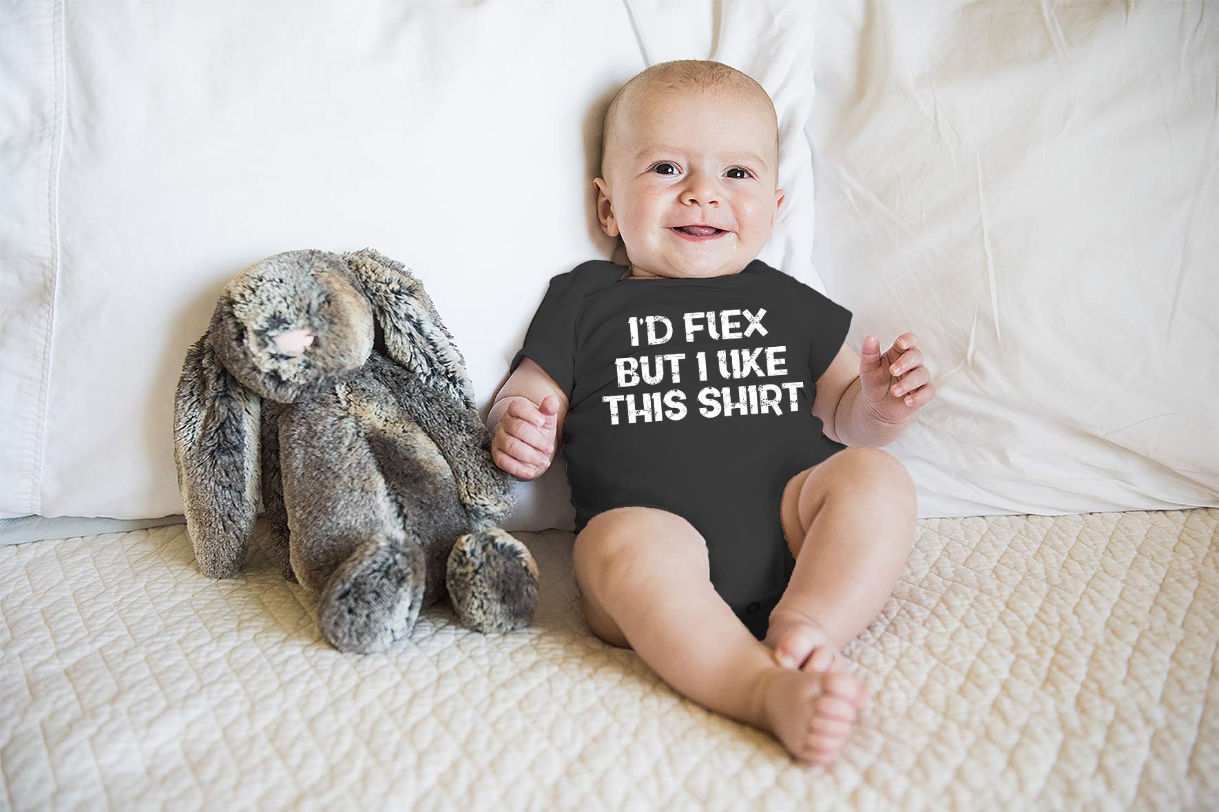 I'd Flex But I like This Shirt - Funny Baby Essentials Bodysuit - Newborn Baby Boy Clothes thumbnail