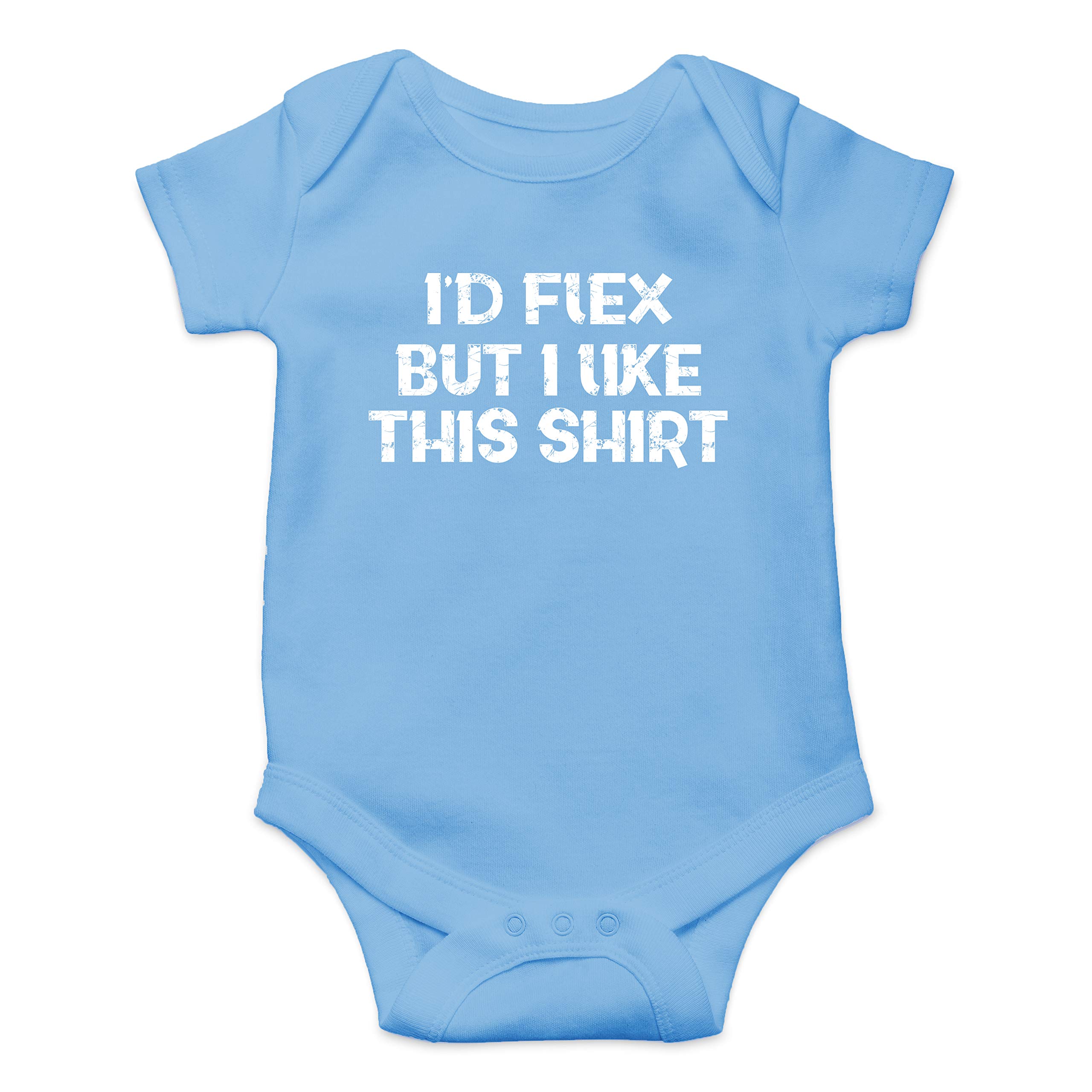 I'd Flex But I like This Shirt - Funny Baby Essentials Bodysuit - Newborn Baby Boy Clothes thumbnail