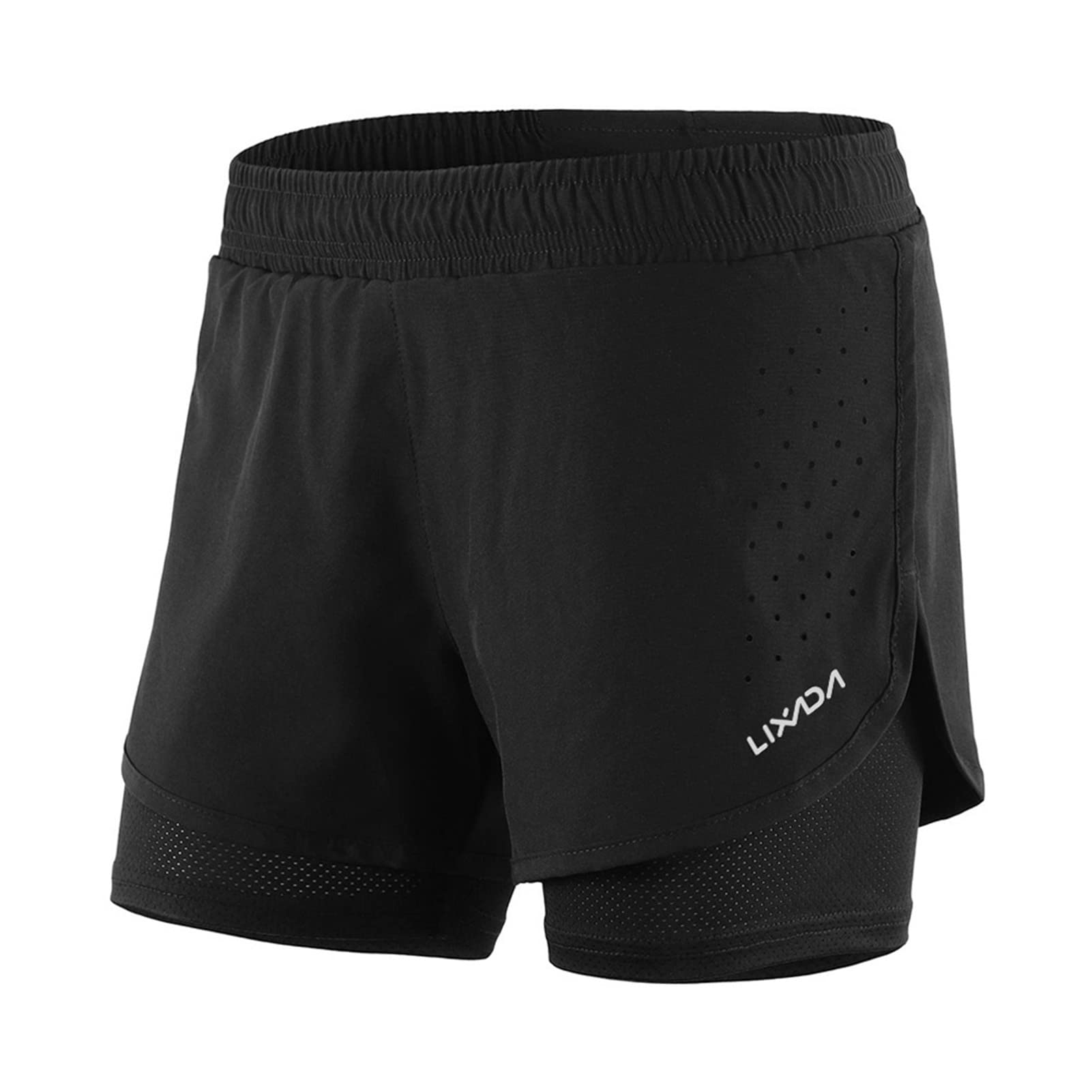 Lixada Women's Running Shorts 2-in-1 Double Layer Elastic Waistband Workout Fitness Active Yoga Jogging Athletic thumbnail