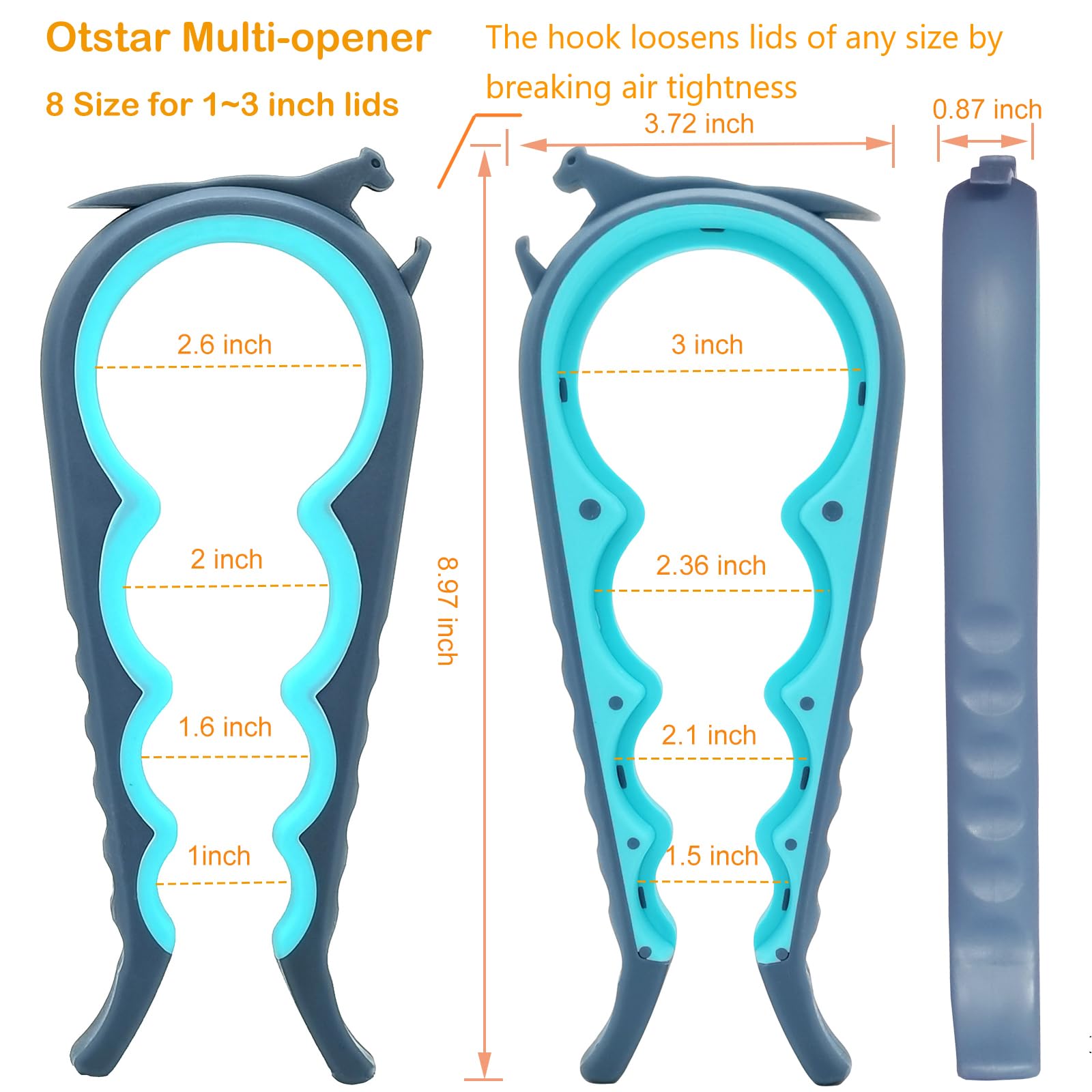 Otstar Jar Opener & Bottle Opener for Seniors with Arthritis, Weak Hands thumbnail