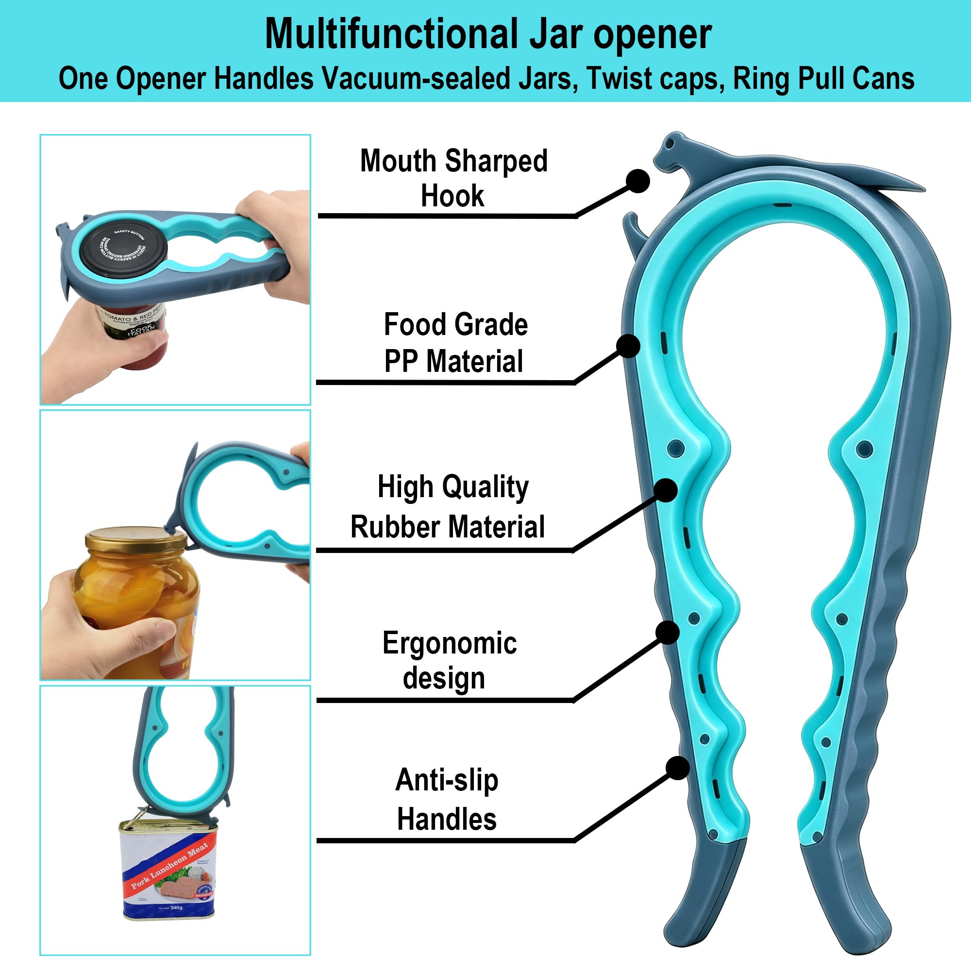 Otstar Jar Opener & Bottle Opener for Seniors with Arthritis, Weak Hands thumbnail
