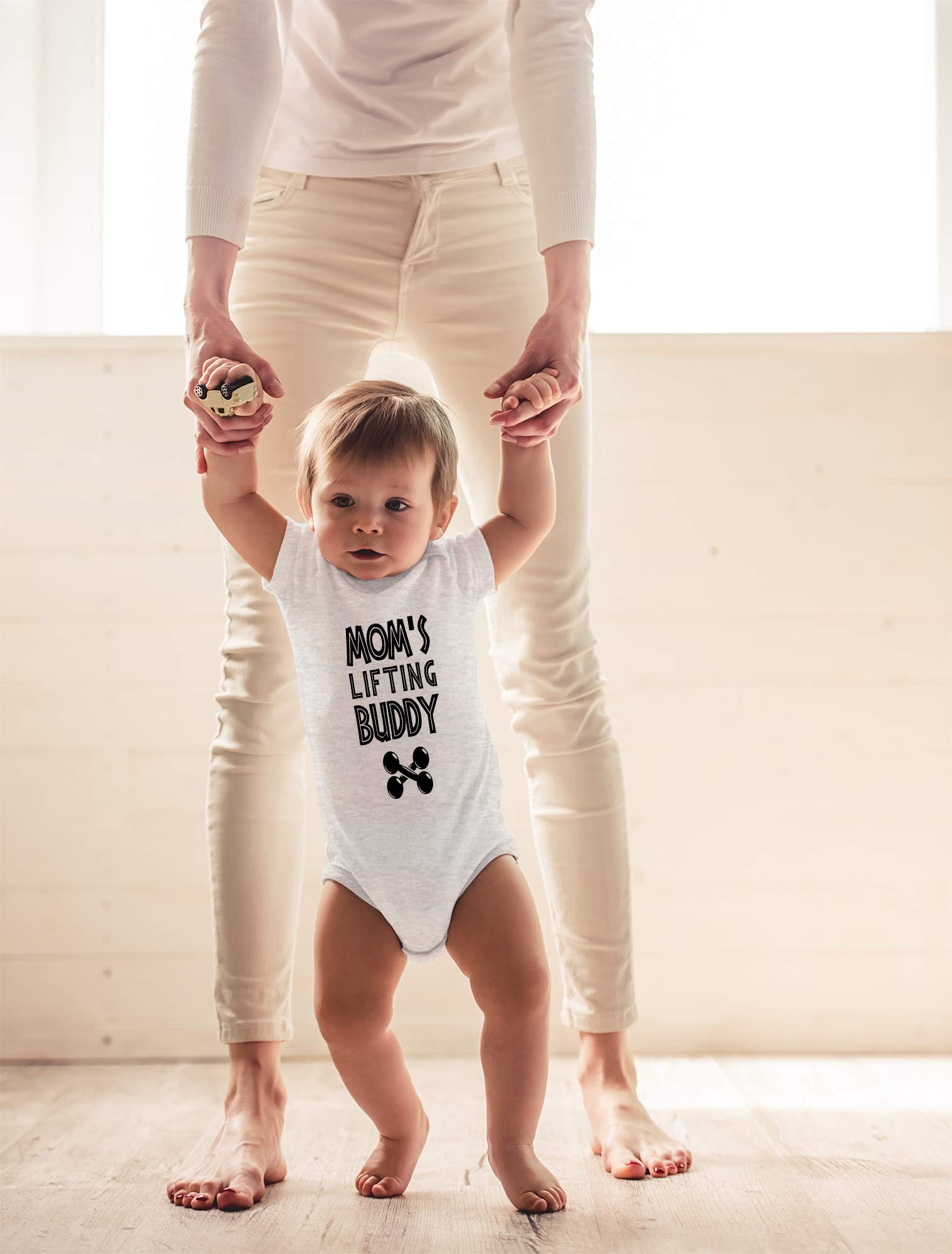 CBTwear Mom's Lifting Buddy - Baby Clothes - Funny Newborn Bodysuit Outfits for Boys and Girls thumbnail