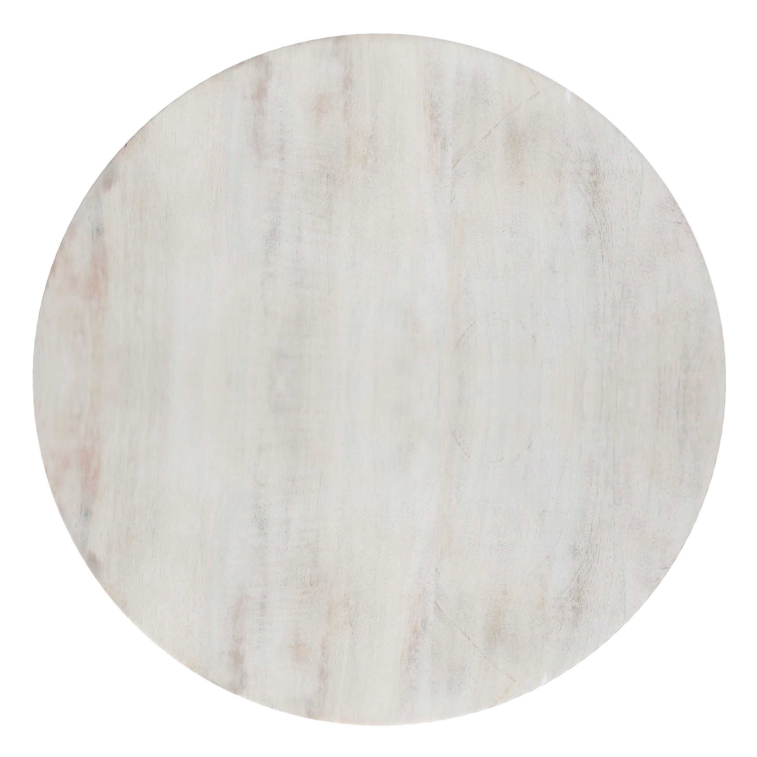 SIMPLIHOME Robbie 16" Wide Solid Wood Round End Table in White Wash thumbnail