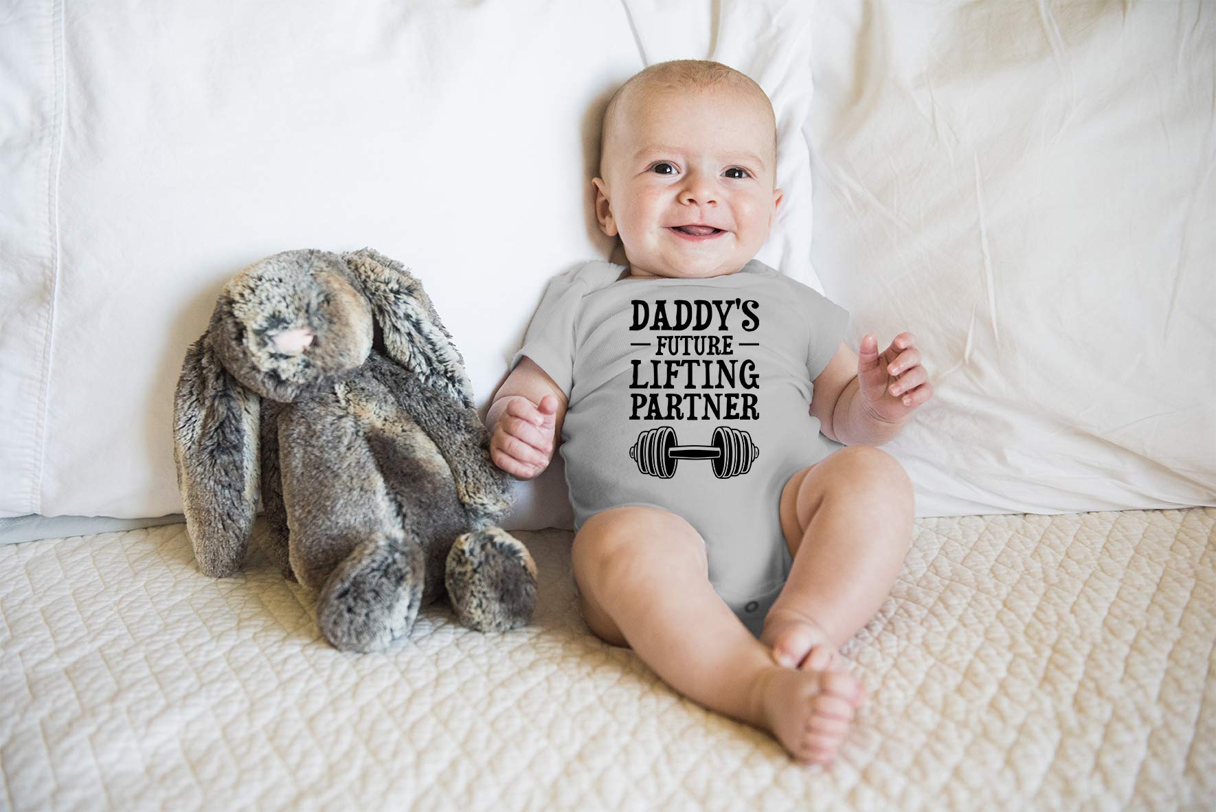 Daddy's Future Lifting Partner - Funny Baby Essentials Bodysuit - Newborn Boy Girl Clothes thumbnail