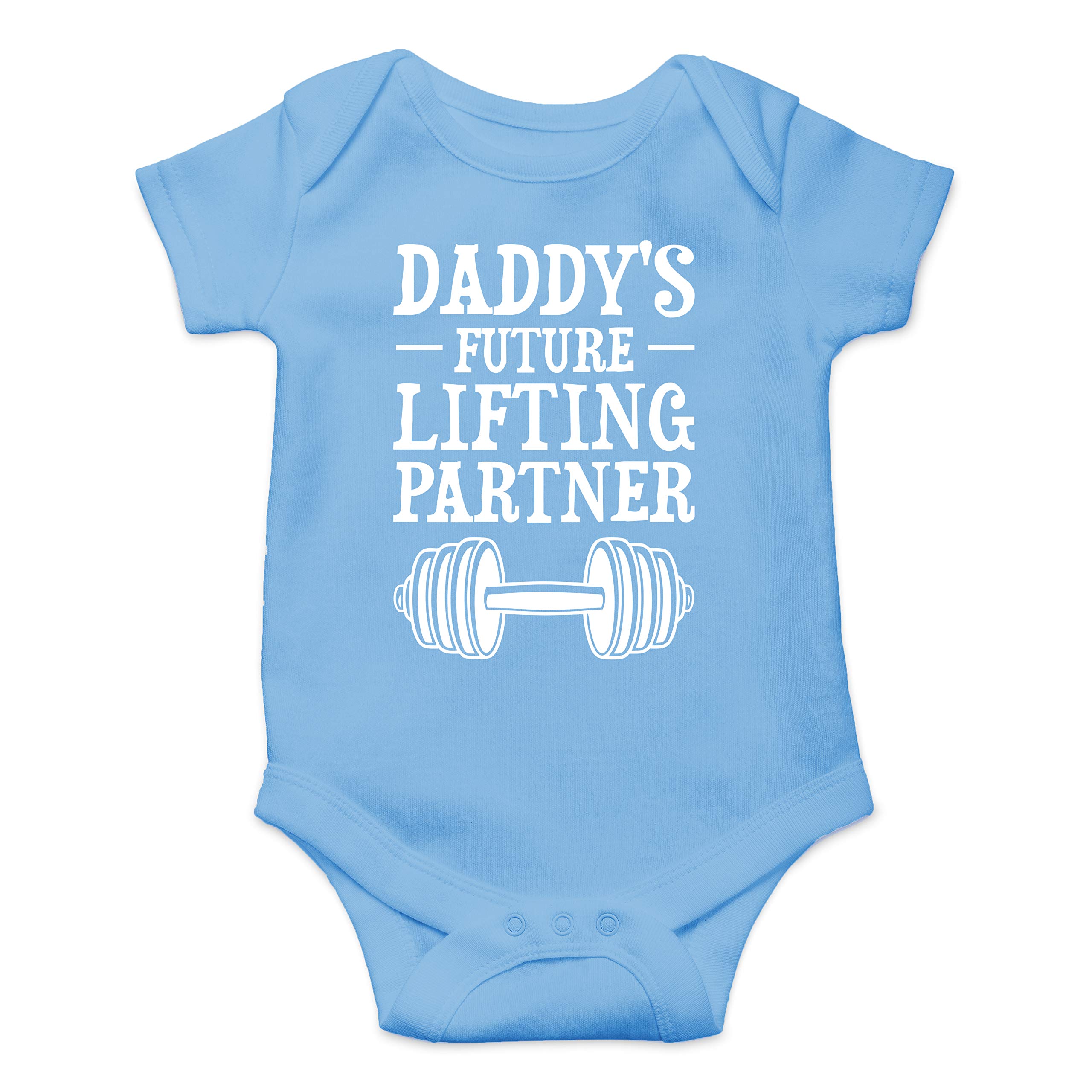 Daddy's Future Lifting Partner - Funny Baby Essentials Bodysuit - Newborn Boy Girl Clothes thumbnail