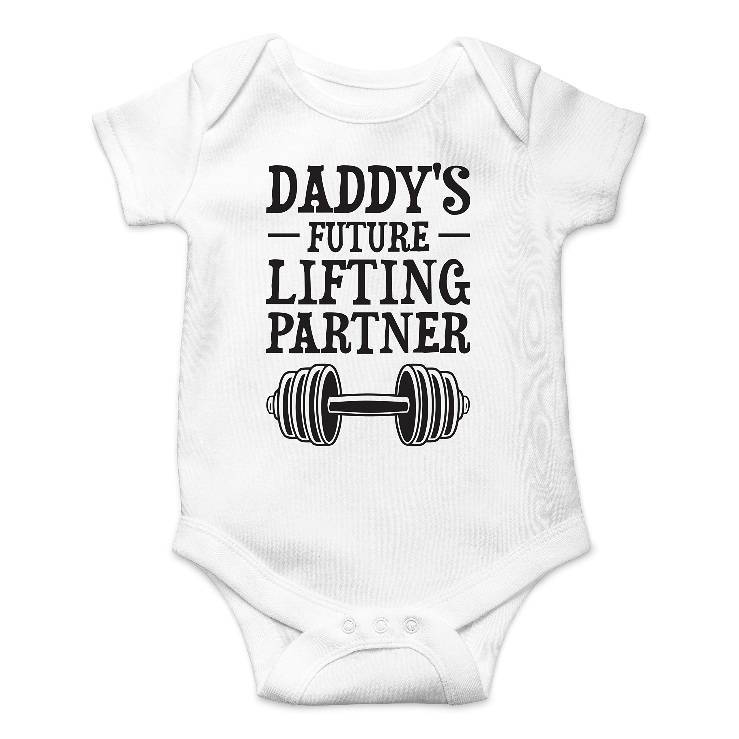 Daddy's Future Lifting Partner - Funny Baby Essentials Bodysuit - Newborn Boy Girl Clothes thumbnail