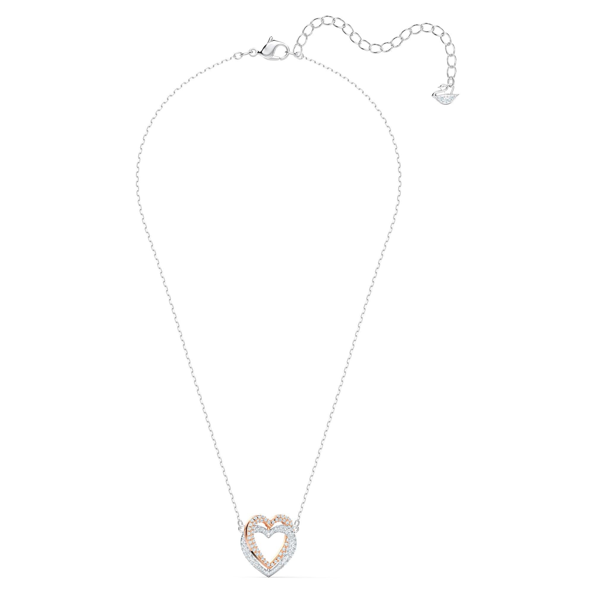 Swarovski Infinity Heart Jewelry Collection, Necklaces and Bracelets, Rose Gold & Rhodium Tone Finish, Clear Crystals thumbnail