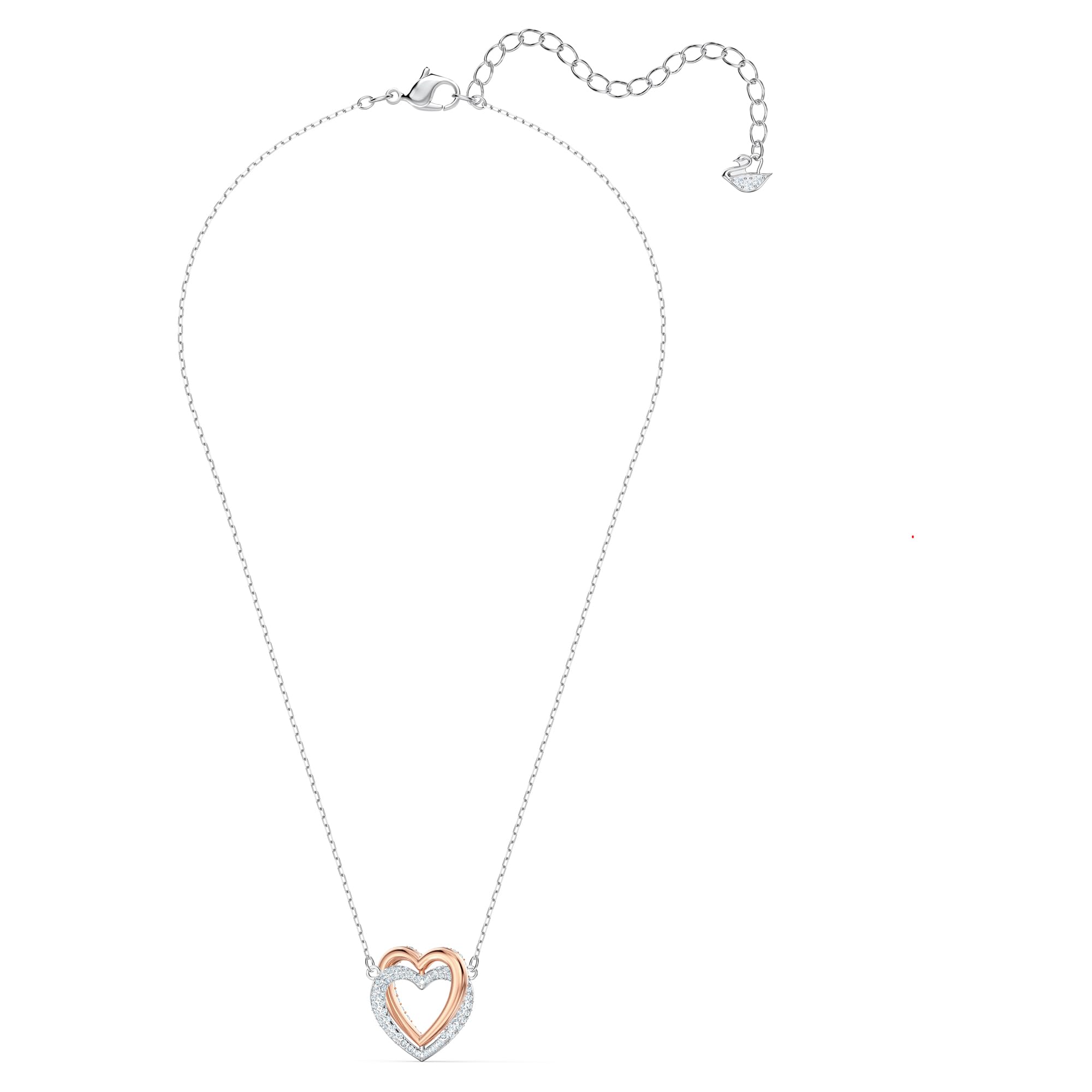 Swarovski Infinity Heart Jewelry Collection, Necklaces and Bracelets, Rose Gold & Rhodium Tone Finish, Clear Crystals thumbnail