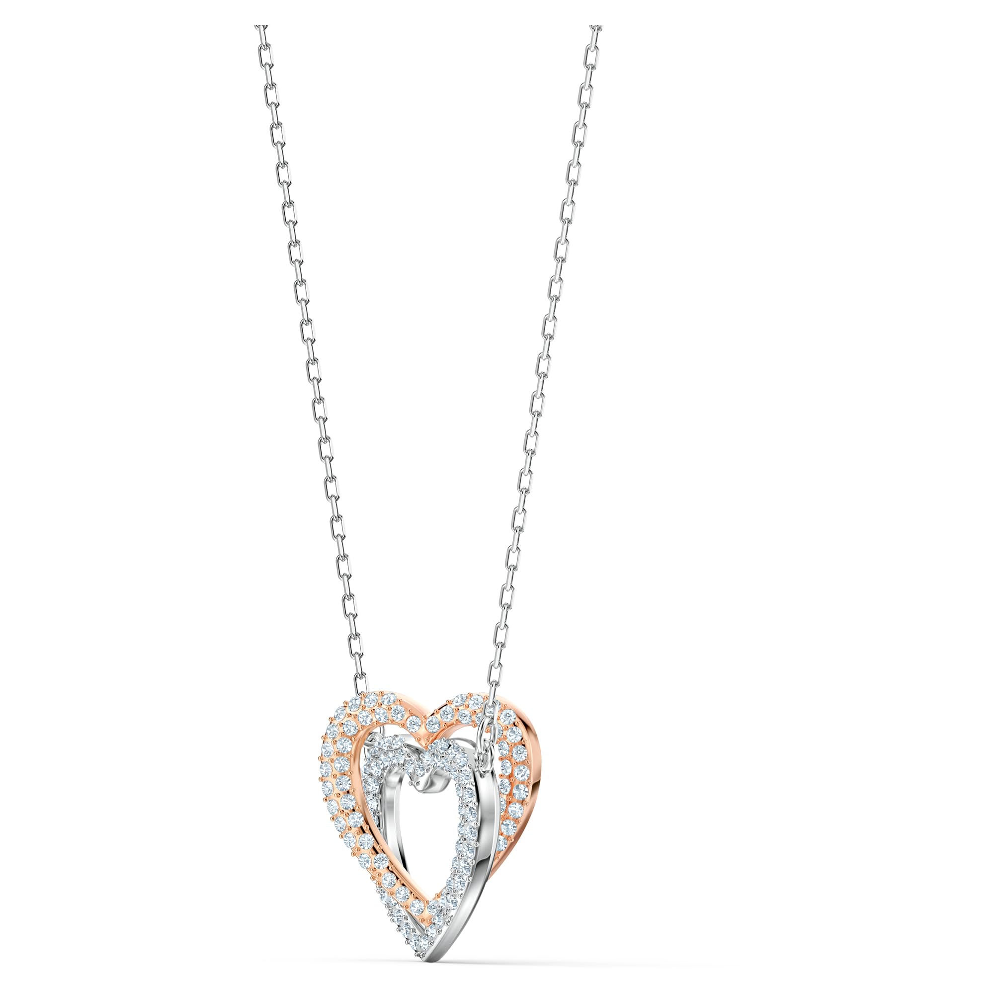 Swarovski Infinity Heart Jewelry Collection, Necklaces and Bracelets, Rose Gold & Rhodium Tone Finish, Clear Crystals thumbnail