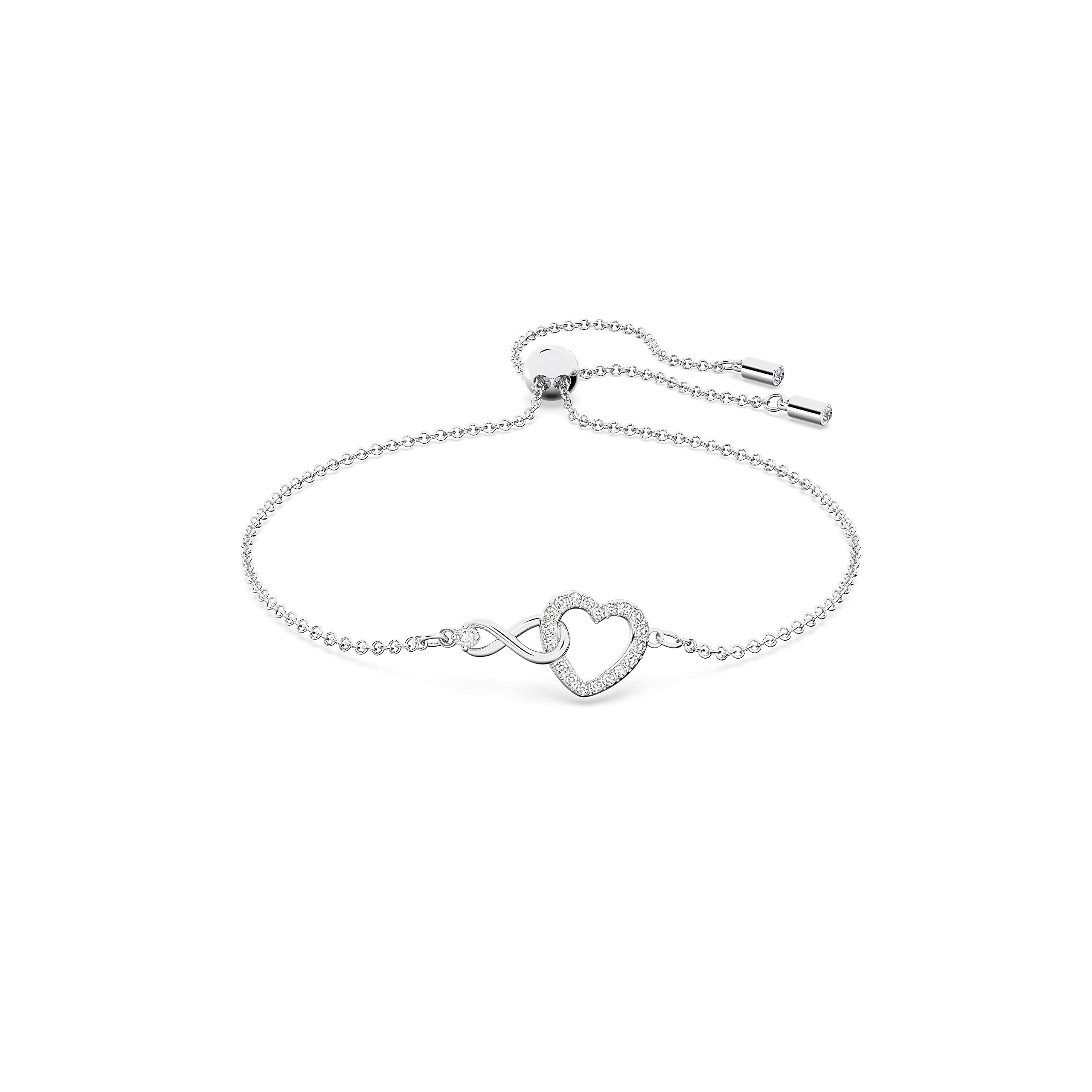 Swarovski Infinity Heart Jewelry Collection, Necklaces and Bracelets, Rose Gold & Rhodium Tone Finish, Clear Crystals thumbnail
