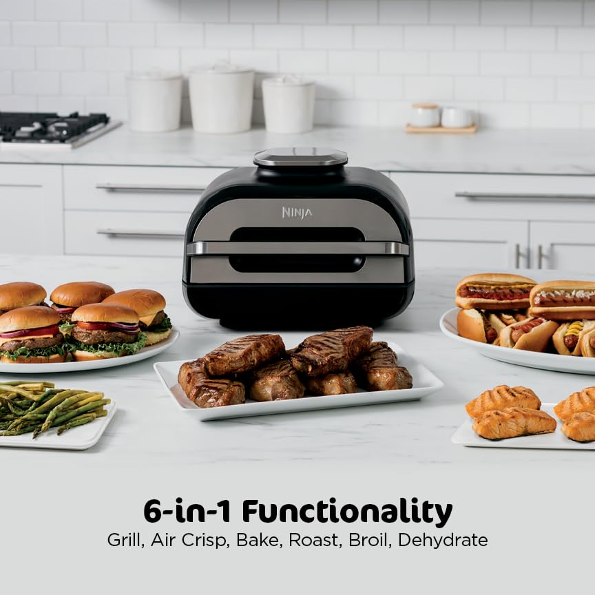 Ninja® Foodi® Smart XL 6-in-1 Indoor Grill & Air Fryer, Black/Silver, FG551 thumbnail
