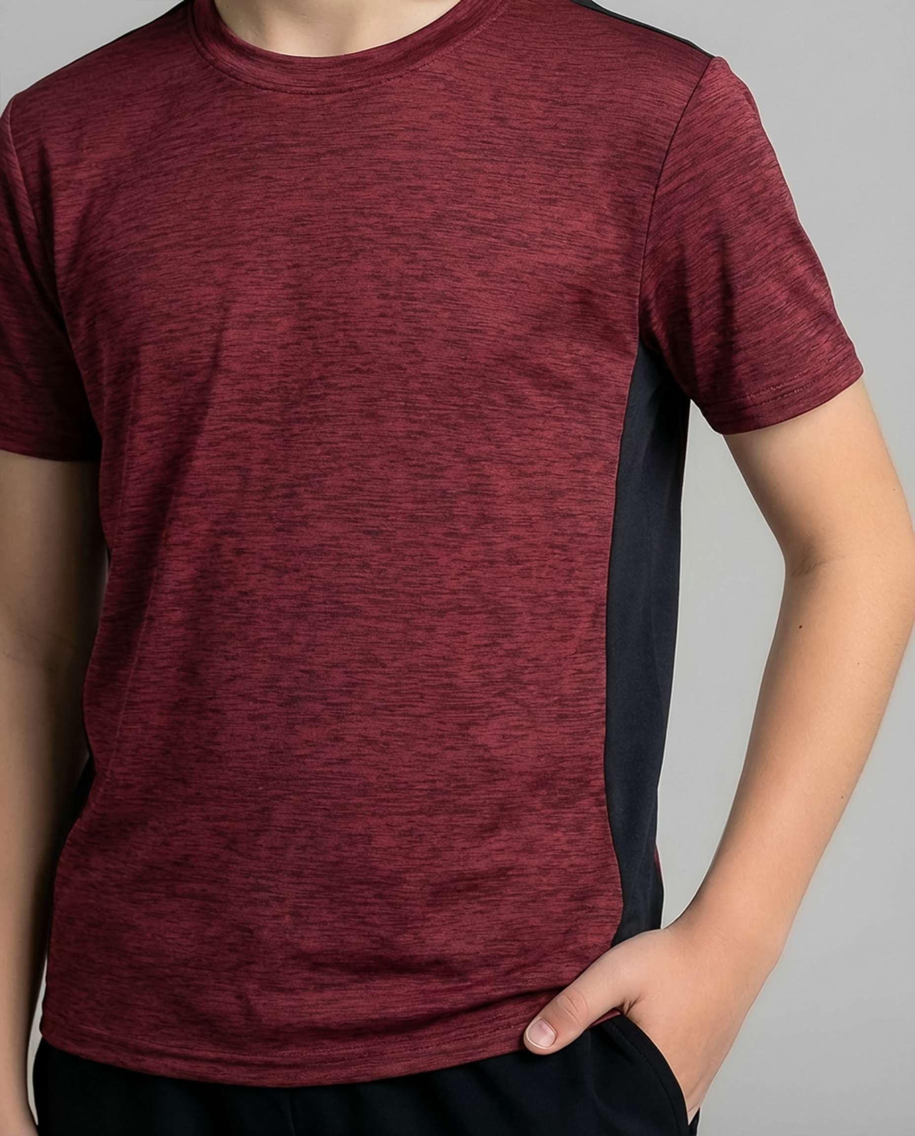 Real Essentials 5 Pack: Boy's Dry Fit Short Sleeve T-Shirt - Athletic Baseball Soccer Tee Tops for Kids Youth & Teens thumbnail