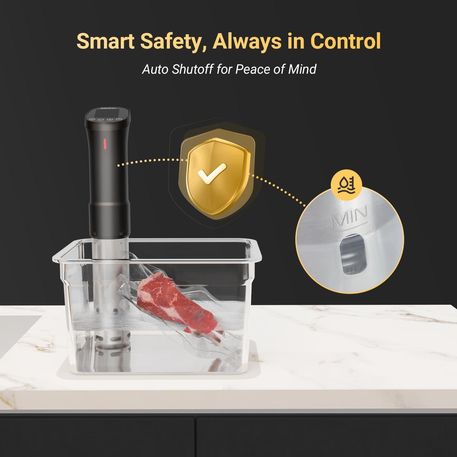INKBIRD 2.4G Wifi Sous Vide Cooker ISV-200W 1000W Sous Vide w/APP Recipes,Remote Control Immersion Circulator with Free APP, Timer Alarm Mobile Notification 3D Water Fast Heating, Ultra-Quiet thumbnail
