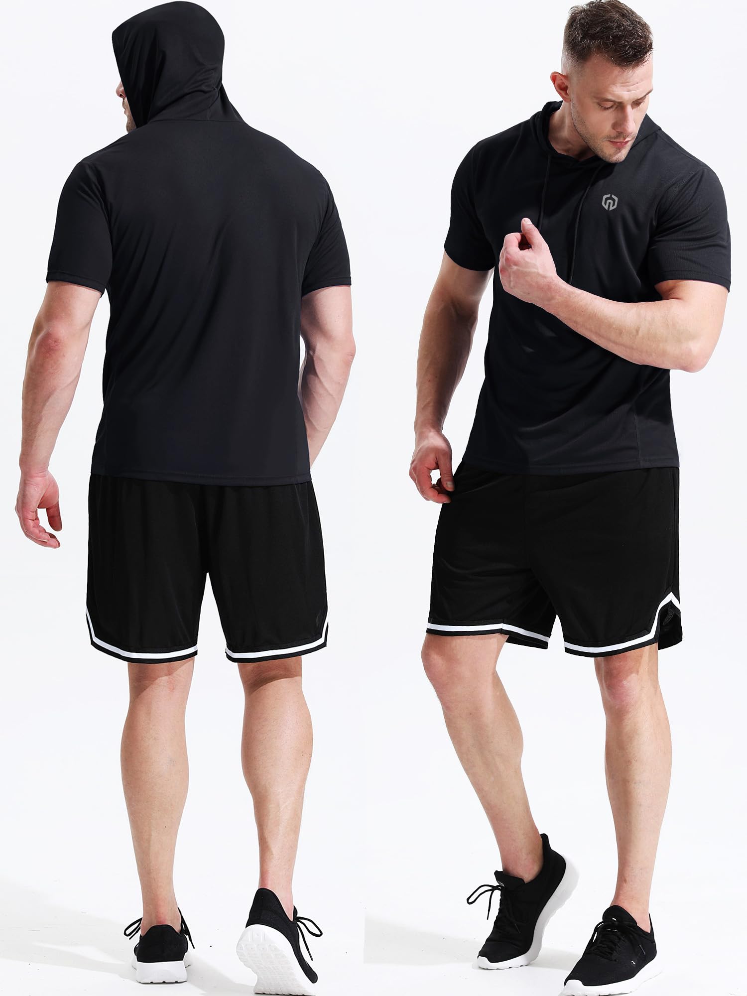 NELEUS Dry Fit Workout Athletic Muscle Tank Top Running Shirts with Hoods thumbnail