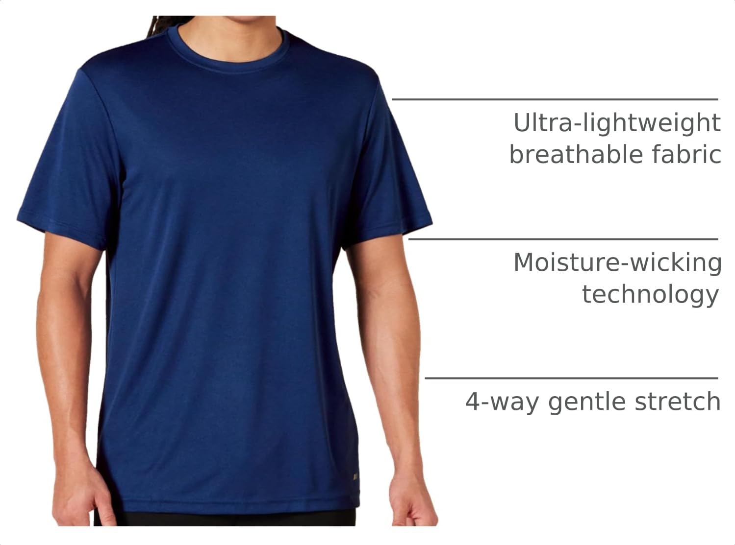 Amazon Essentials Men's Moisture Wicking Breathable Active Performance Tech Gym T-Shirts, Pack of 2 thumbnail