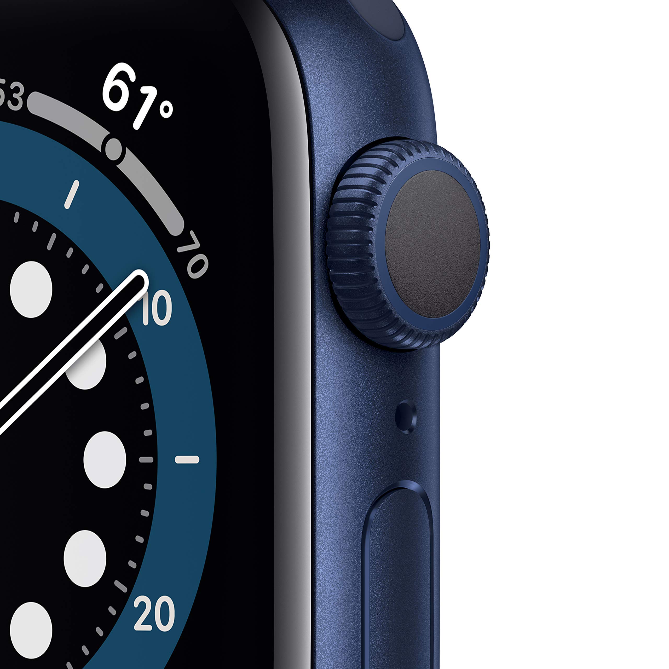Apple Watch Series 6 (GPS, 40mm) - Blue Aluminum Case with Deep Navy Sport Band (Renewed) thumbnail