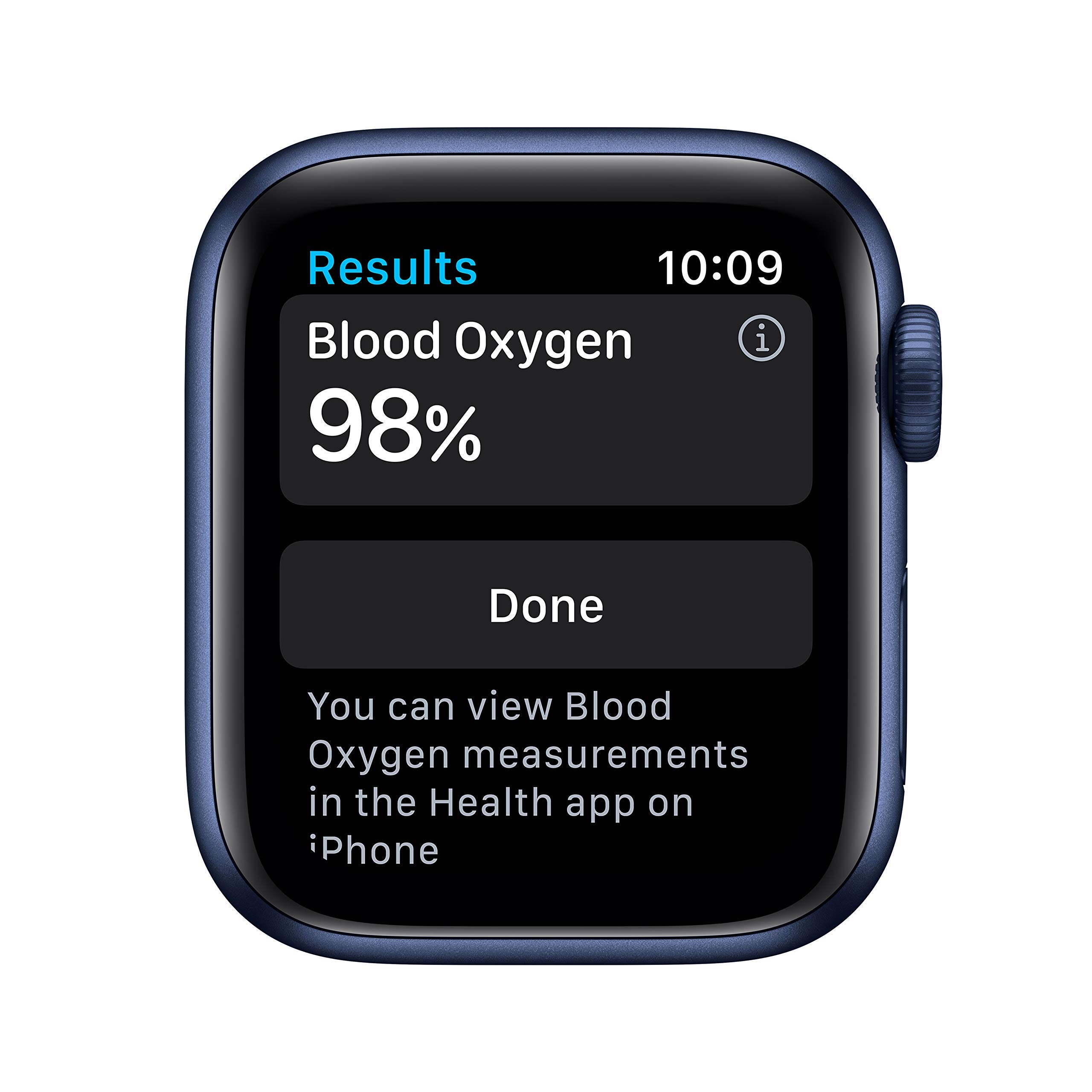 Apple Watch Series 6 (GPS, 40mm) - Blue Aluminum Case with Deep Navy Sport Band (Renewed) thumbnail