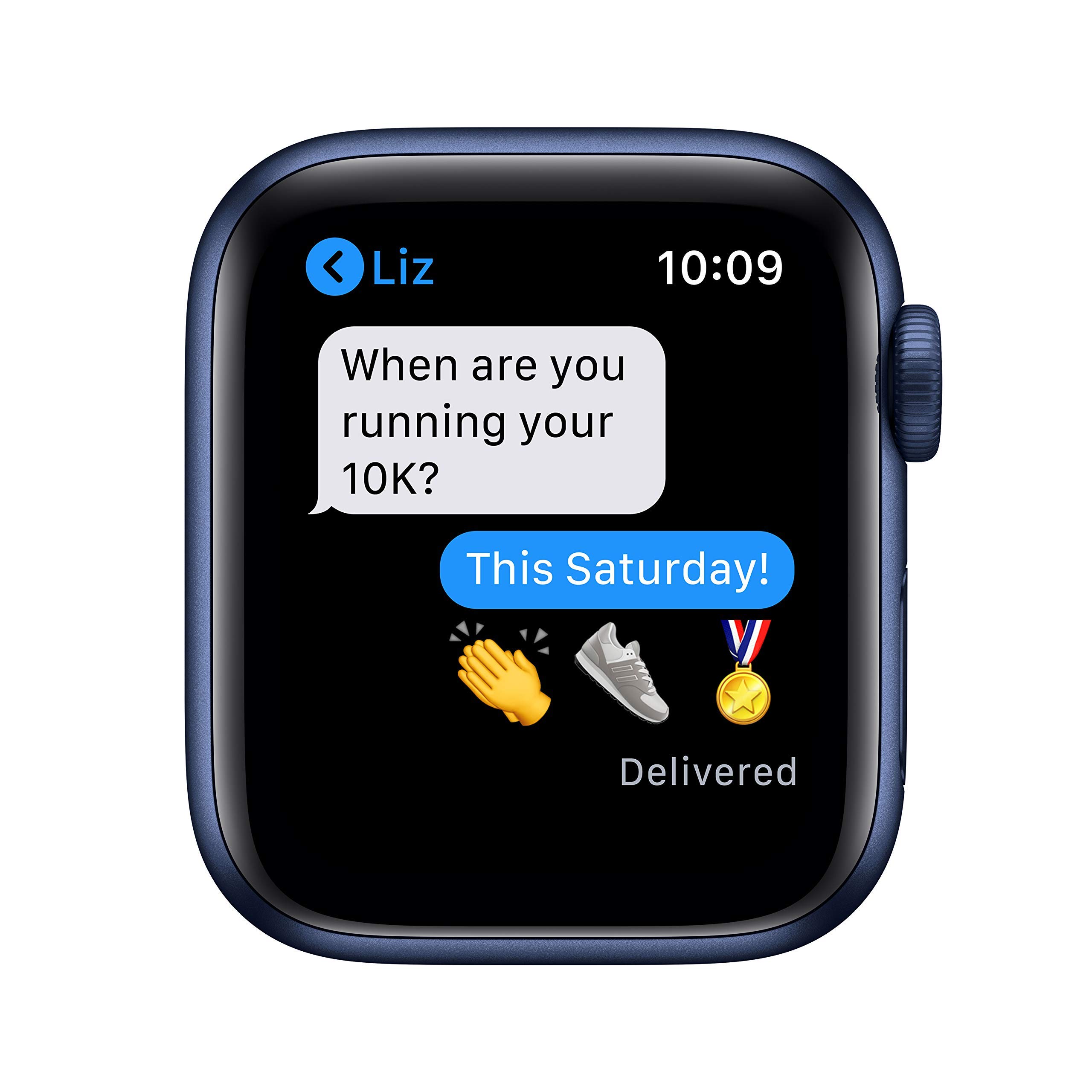 Apple Watch Series 6 (GPS, 40mm) - Blue Aluminum Case with Deep Navy Sport Band (Renewed) thumbnail